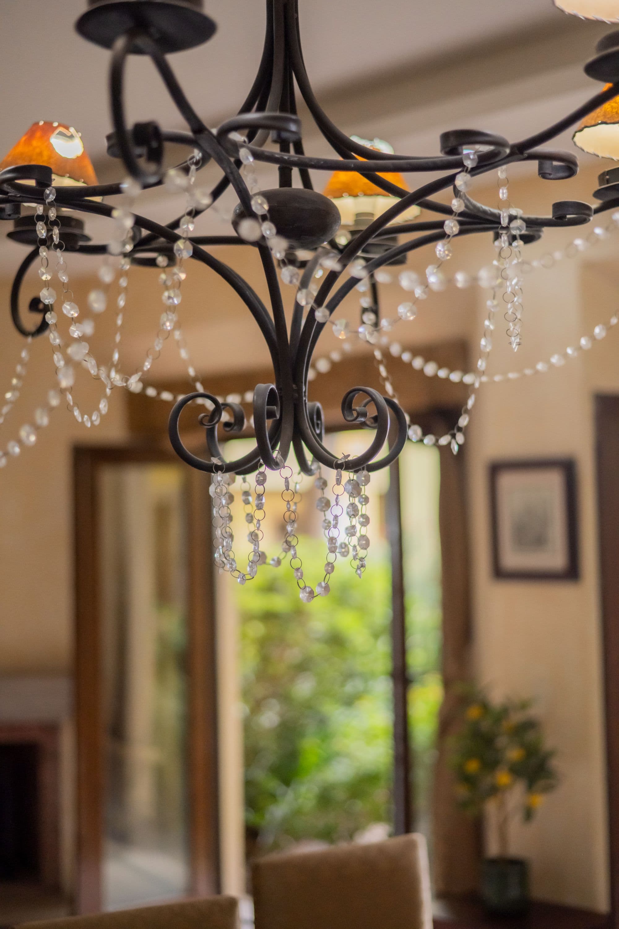 Casa Caracol — Caracol, San Miguel de Allende — photo 29 — elegant chandelier, garden views beyond