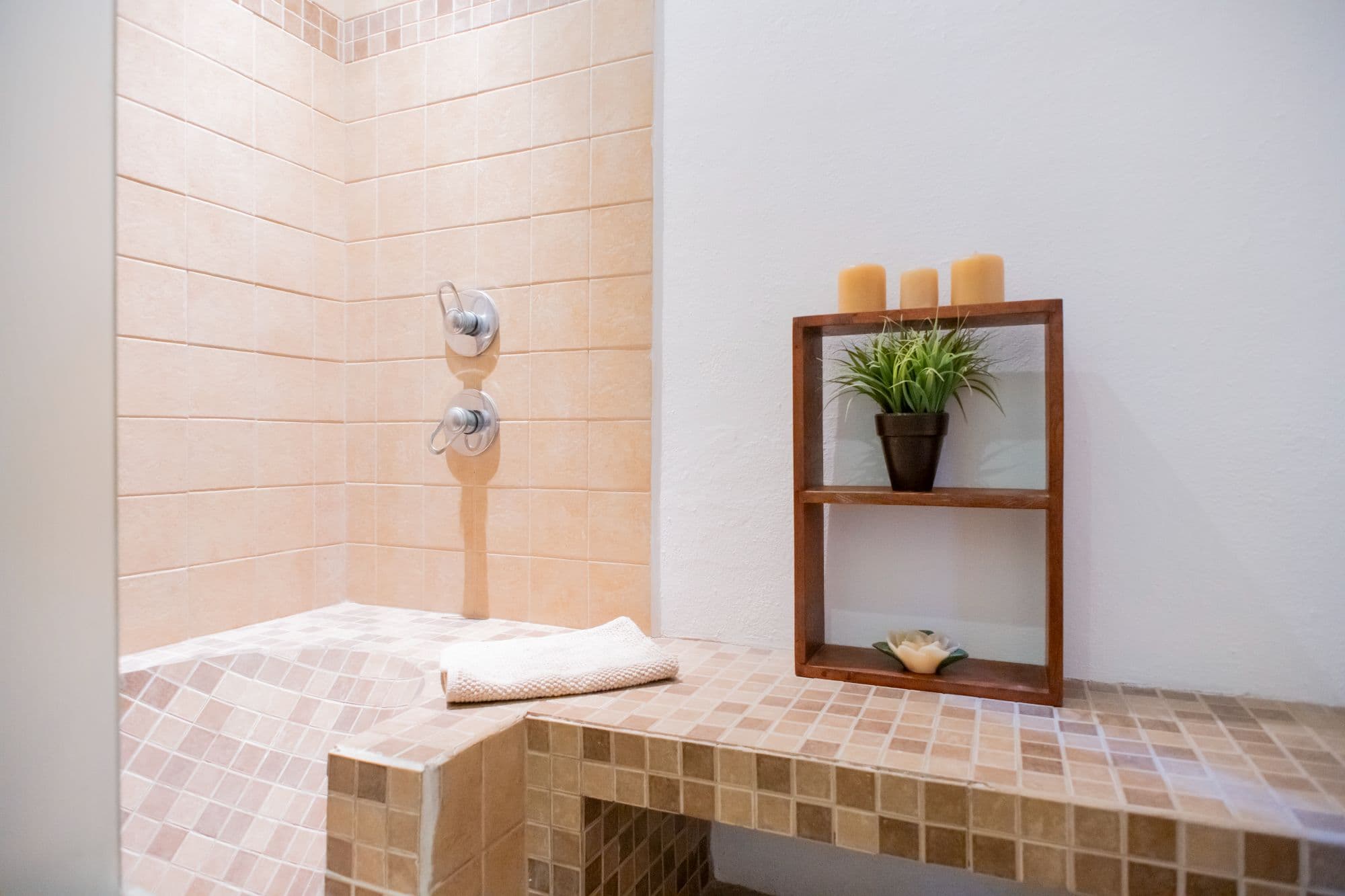 Casa Caracol — Caracol, San Miguel de Allende — photo 22 — spa-like ensuite with terracotta accents