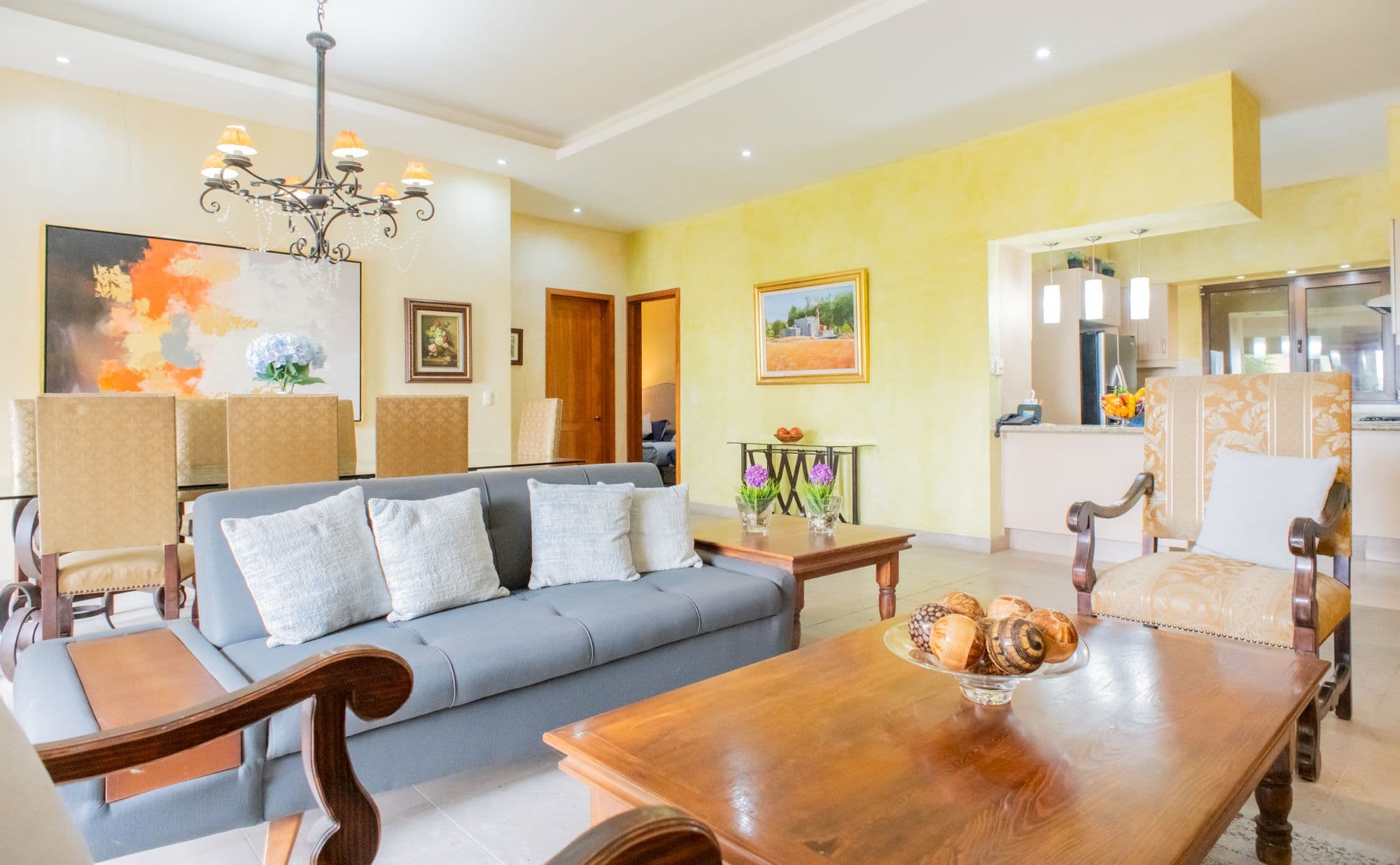 Casa Caracol — Caracol, San Miguel de Allende — photo 15 — radiant yellow, sophisticated entertaining space