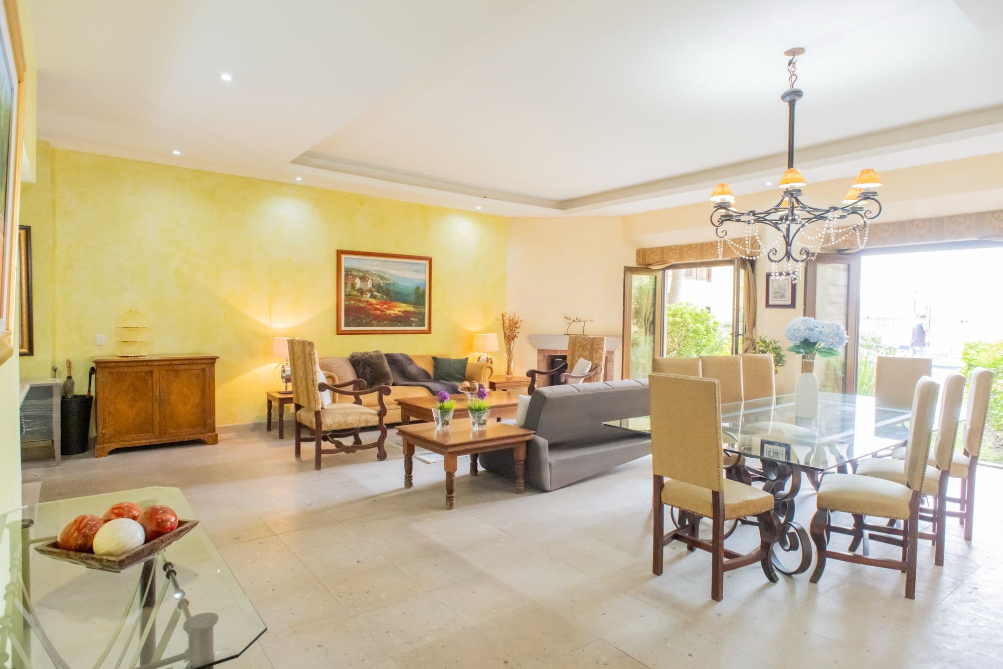 Casa Caracol — Caracol, San Miguel de Allende — photo 14 — radiant yellow walls, elegant open living