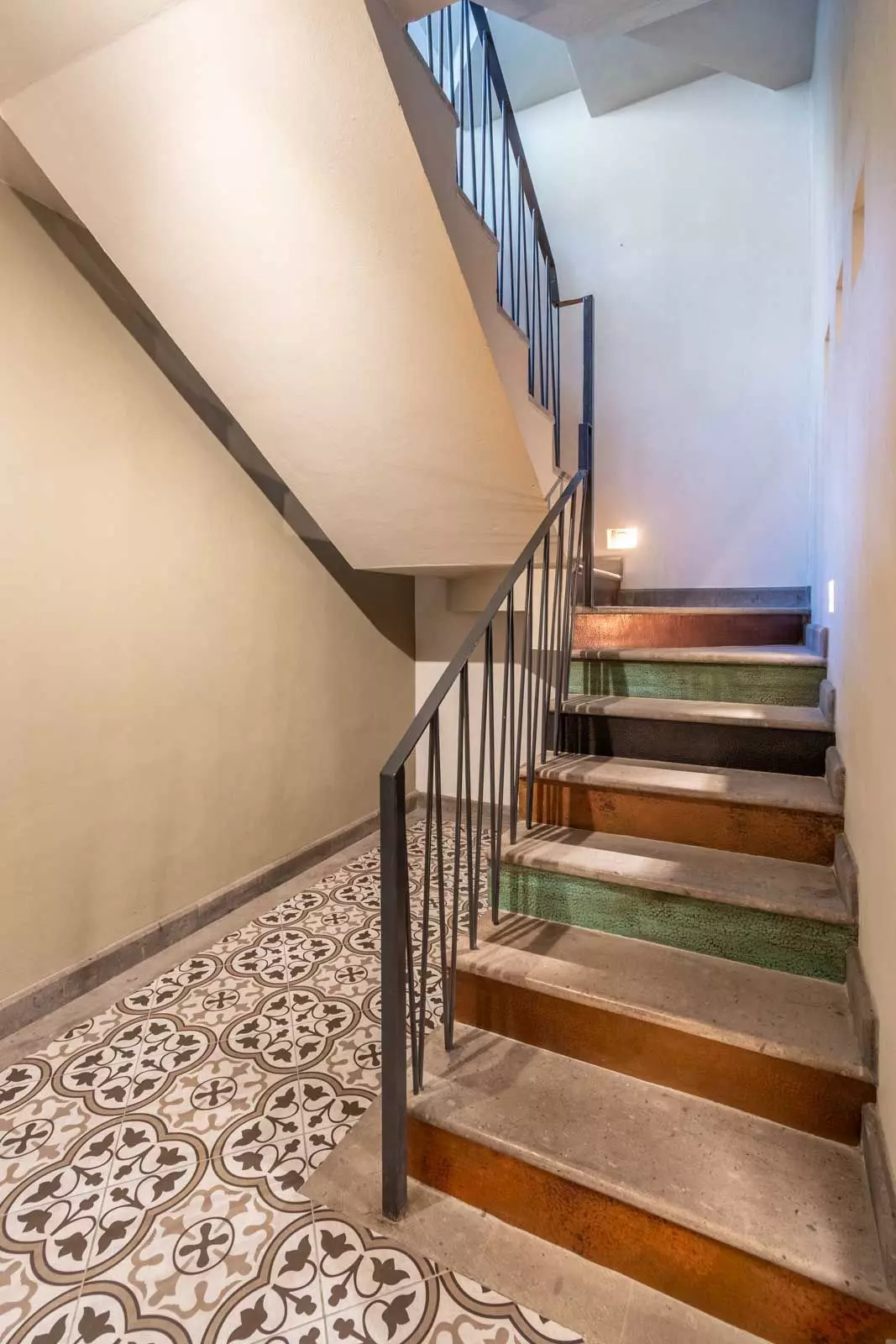 Casa Lumina — Ojo de Agua, San Miguel de Allende — photo 10 — elegant staircase with authentic tile details
