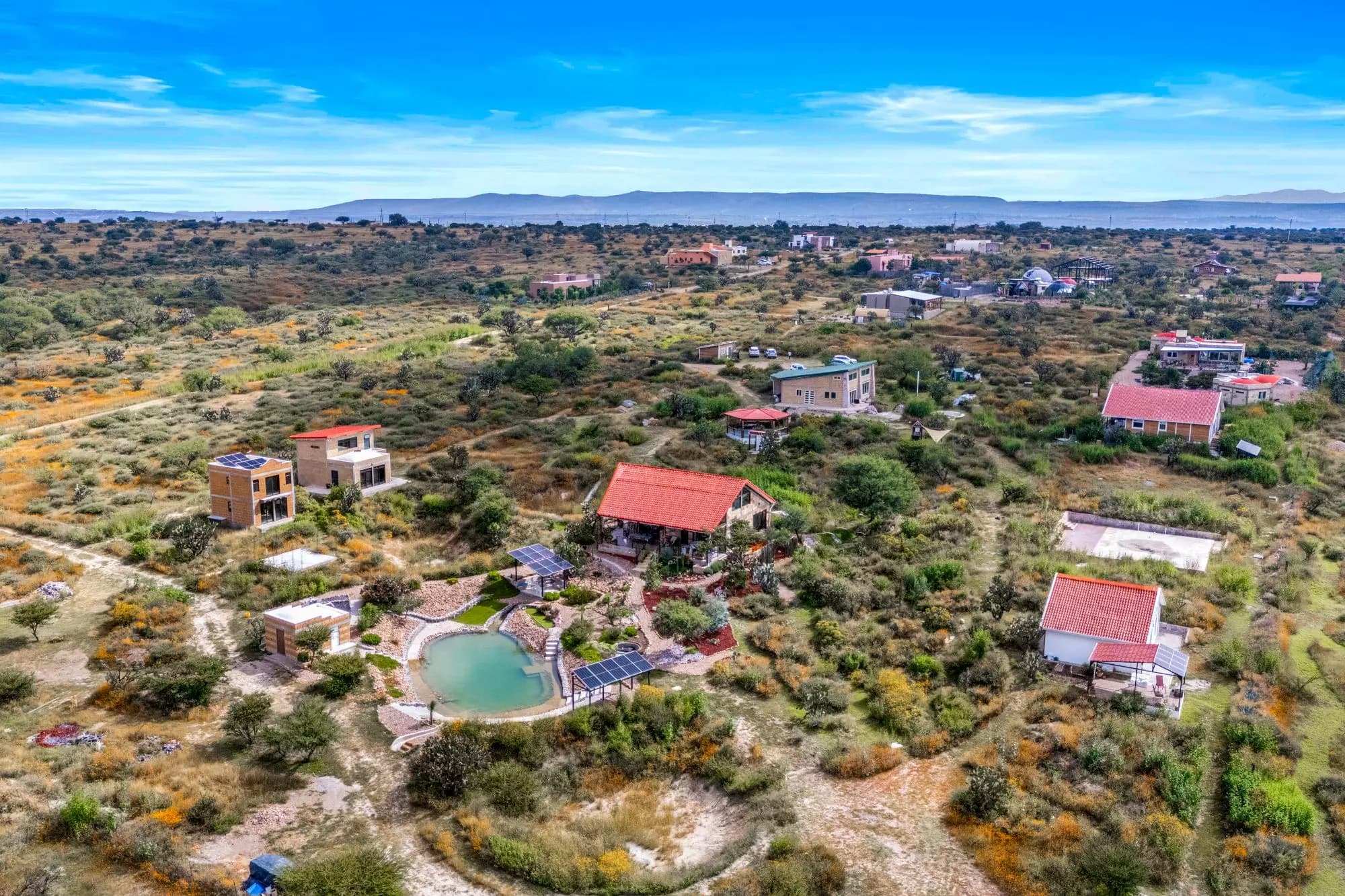 Hapori Eco Aldea Lot 1 — Capadero (San Isidro Capadero), San Miguel de Allende — photo 19 — panoramic countryside estate with natural hot springs
