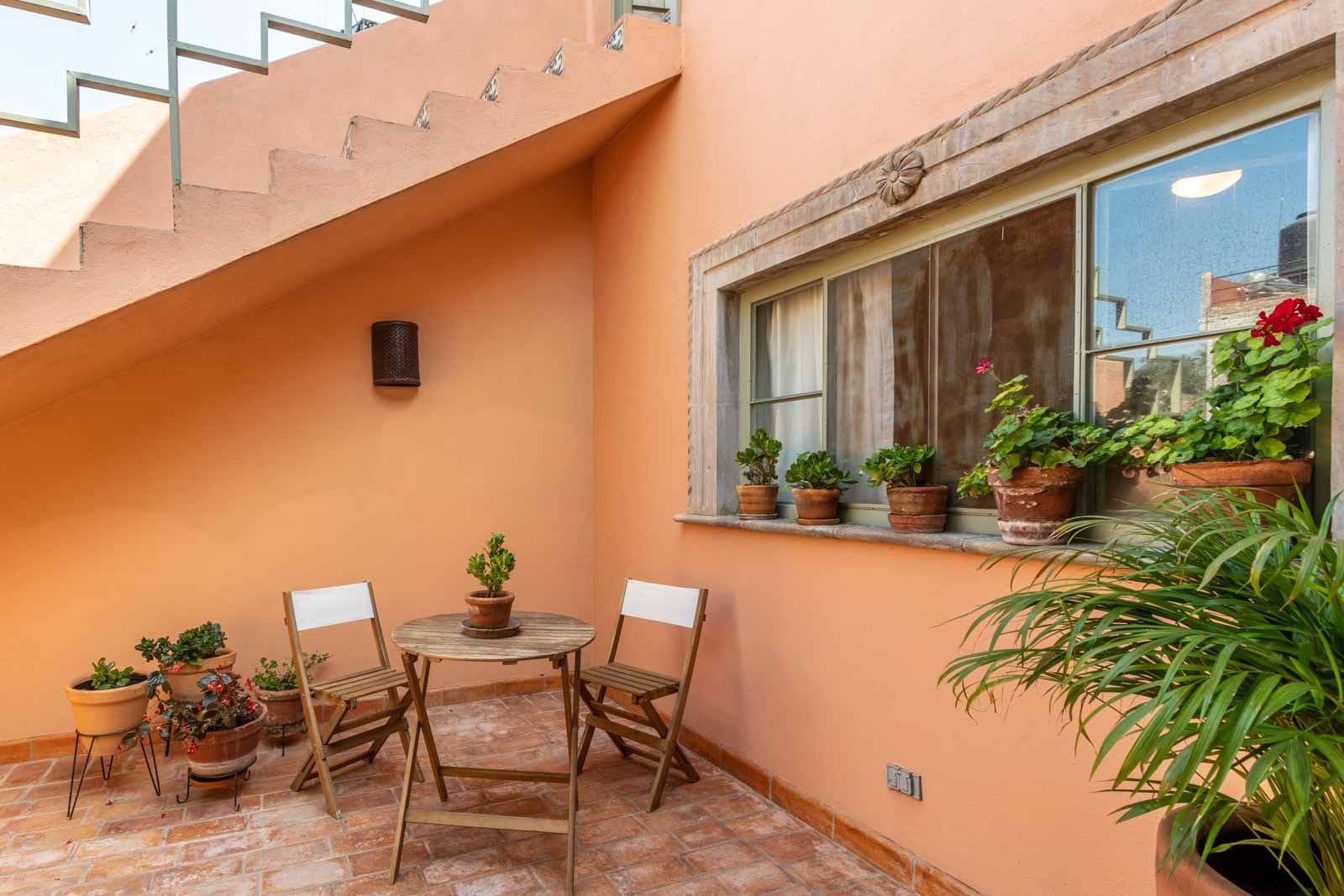 Secret Garden — San Antonio, San Miguel de Allende — photo 17 — charming terracotta courtyard, intimate outdoor retreat