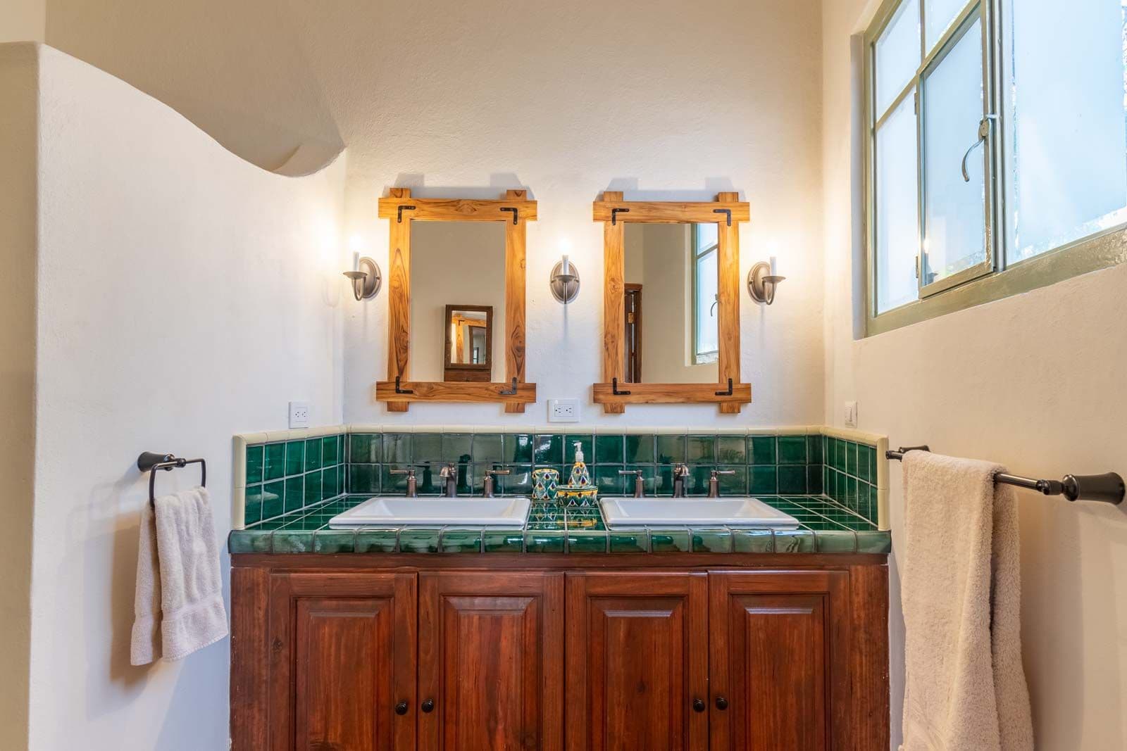 Secret Garden — San Antonio, San Miguel de Allende — photo 20 — artisan dual vanity, handcrafted mexican tiles