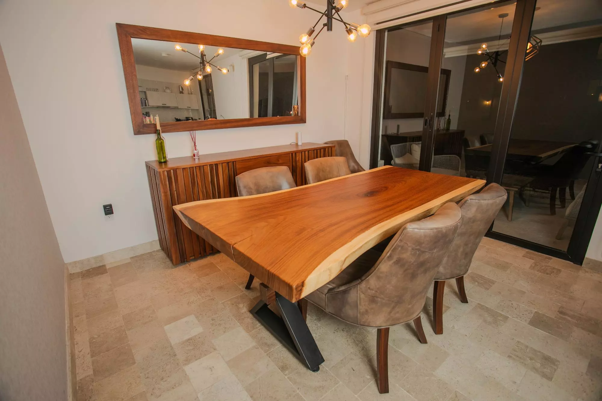 Casa Luminaria — La Luminaria, San Miguel de Allende — photo 28 — sophisticated live-edge dining elegance