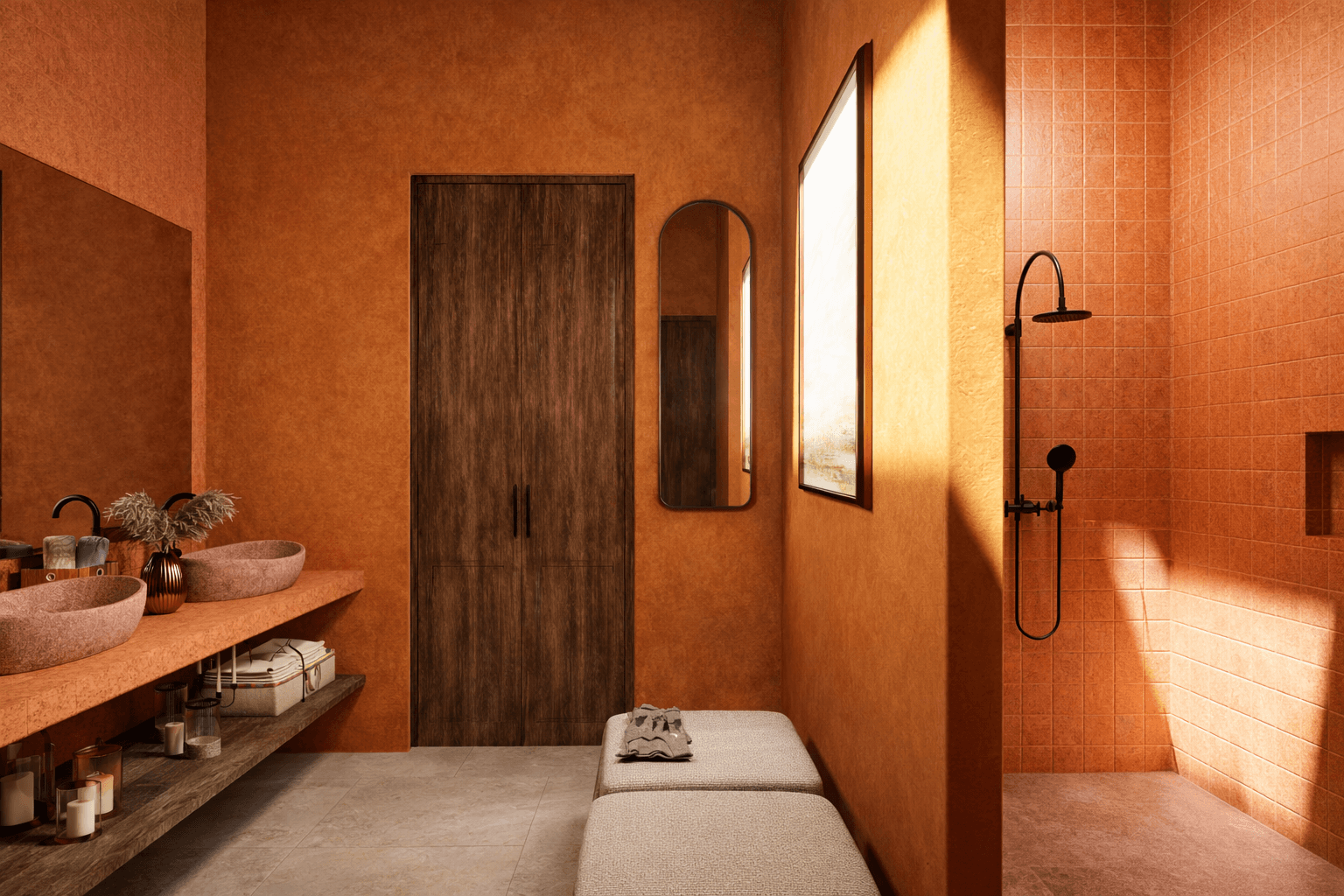 CASA TRES JARDINES — Poblado de Don Diego, San Miguel de Allende — photo 4 — spa-inspired sanctuary with warm terracotta elegance