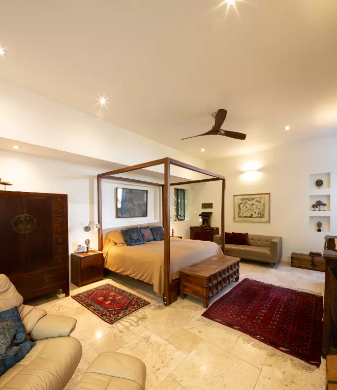 Casa Luz — Balcones, San Miguel de Allende — photo 12 — sophisticated master suite, luminous elegance