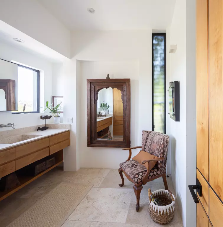 Casa Luz — Balcones, San Miguel de Allende — photo 16 — serene spa-like master bathroom sanctuary