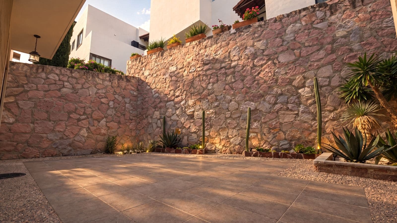 Casa Aura — Antigua Residencial, San Miguel de Allende — photo 9 — serene courtyard, rustic stone elegance