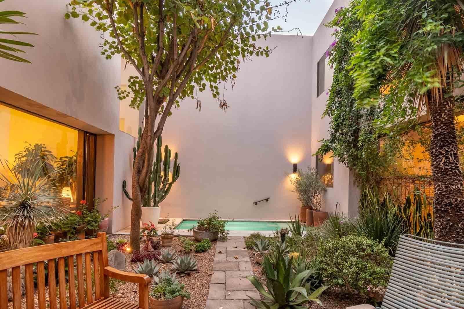 Casa Doce — Centro, San Miguel de Allende — photo 13 — enchanting courtyard oasis, luminous twilight ambiance