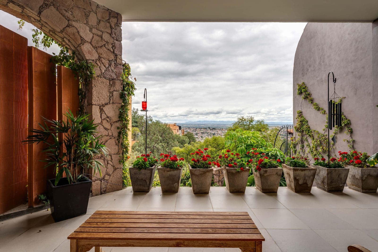 Casa Iluminada — Balcones, San Miguel de Allende — photo 7 — panoramic terrace with breathtaking valley views