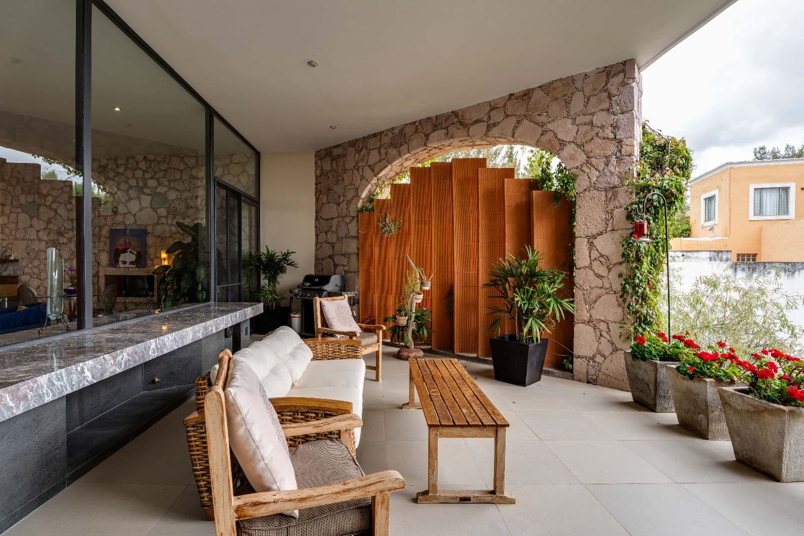 Casa Iluminada — Balcones, San Miguel de Allende — photo 8 — sophisticated stone terrace with rustic charm