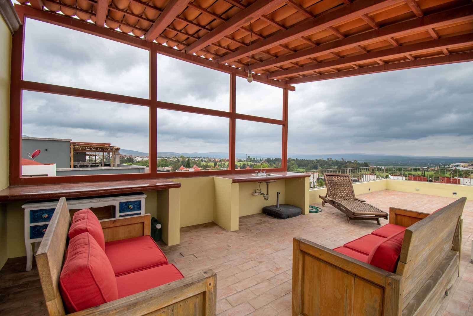 Casa Dar — El Capricho, San Miguel de Allende — photo 28 — panoramic rooftop terrace, valley views