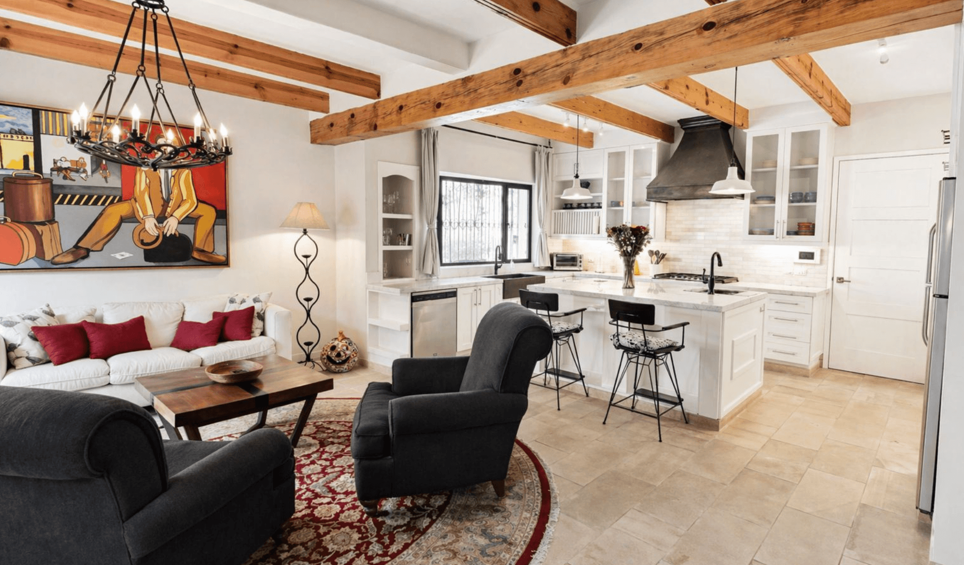 Casa Zen — El Obraje, San Miguel de Allende — photo 4 — contemporary open-concept living meets rustic charm