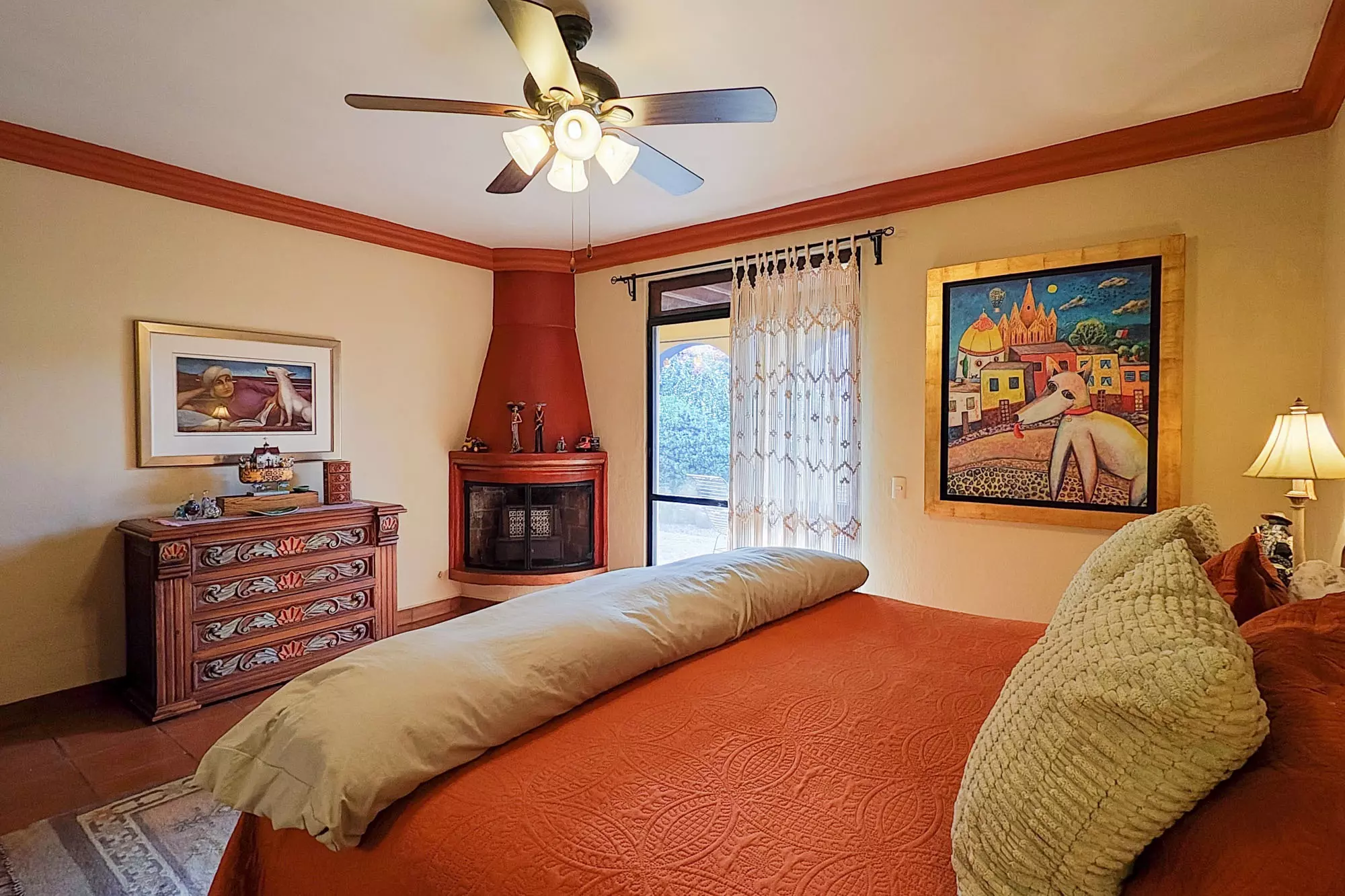 Casa Colina — Balcones, San Miguel de Allende — photo 12 — vibrant master suite, artisanal charm, water views