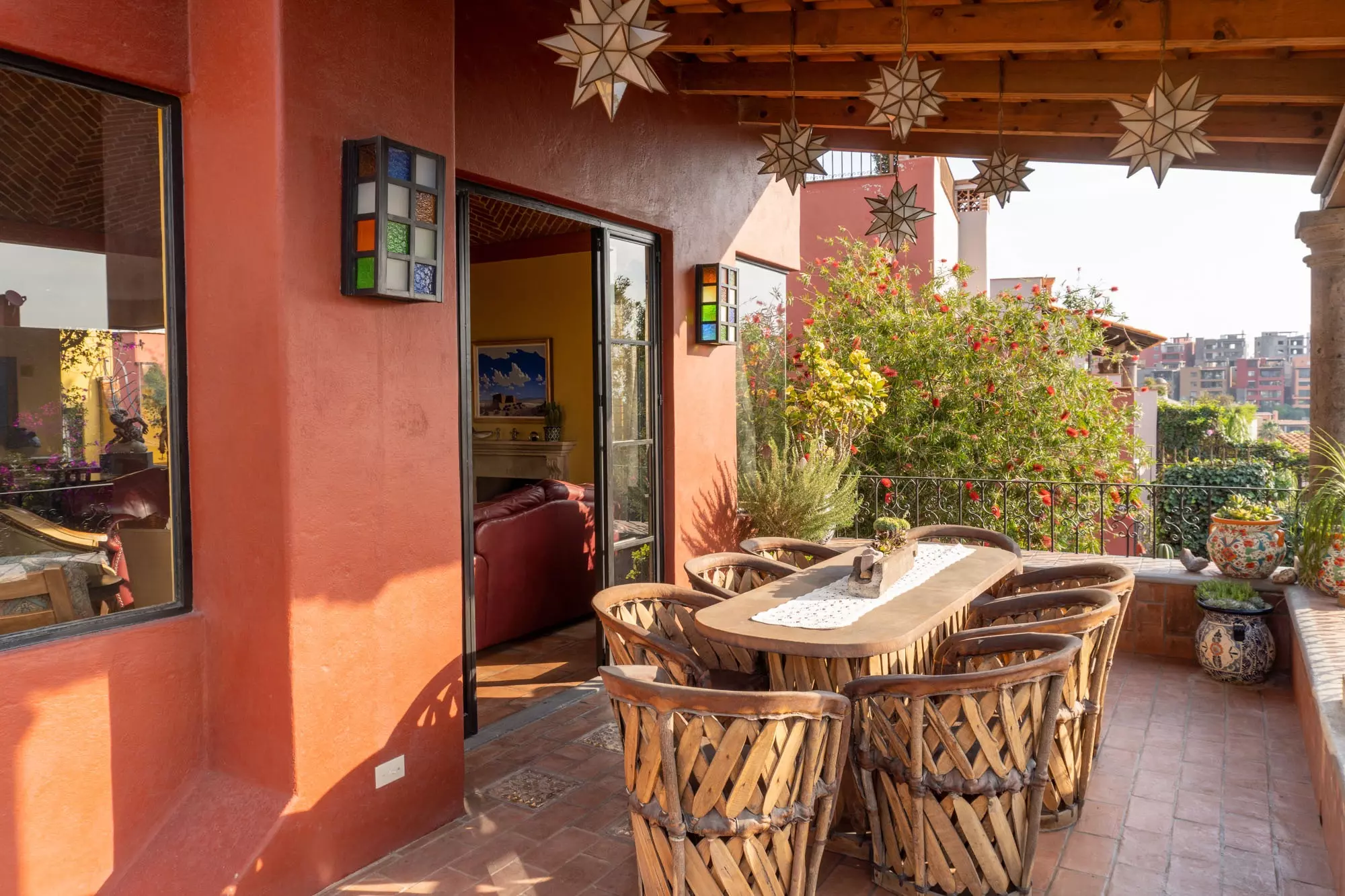 Casa Colina — Balcones, San Miguel de Allende — photo 2 — radiant terrace with panoramic city views