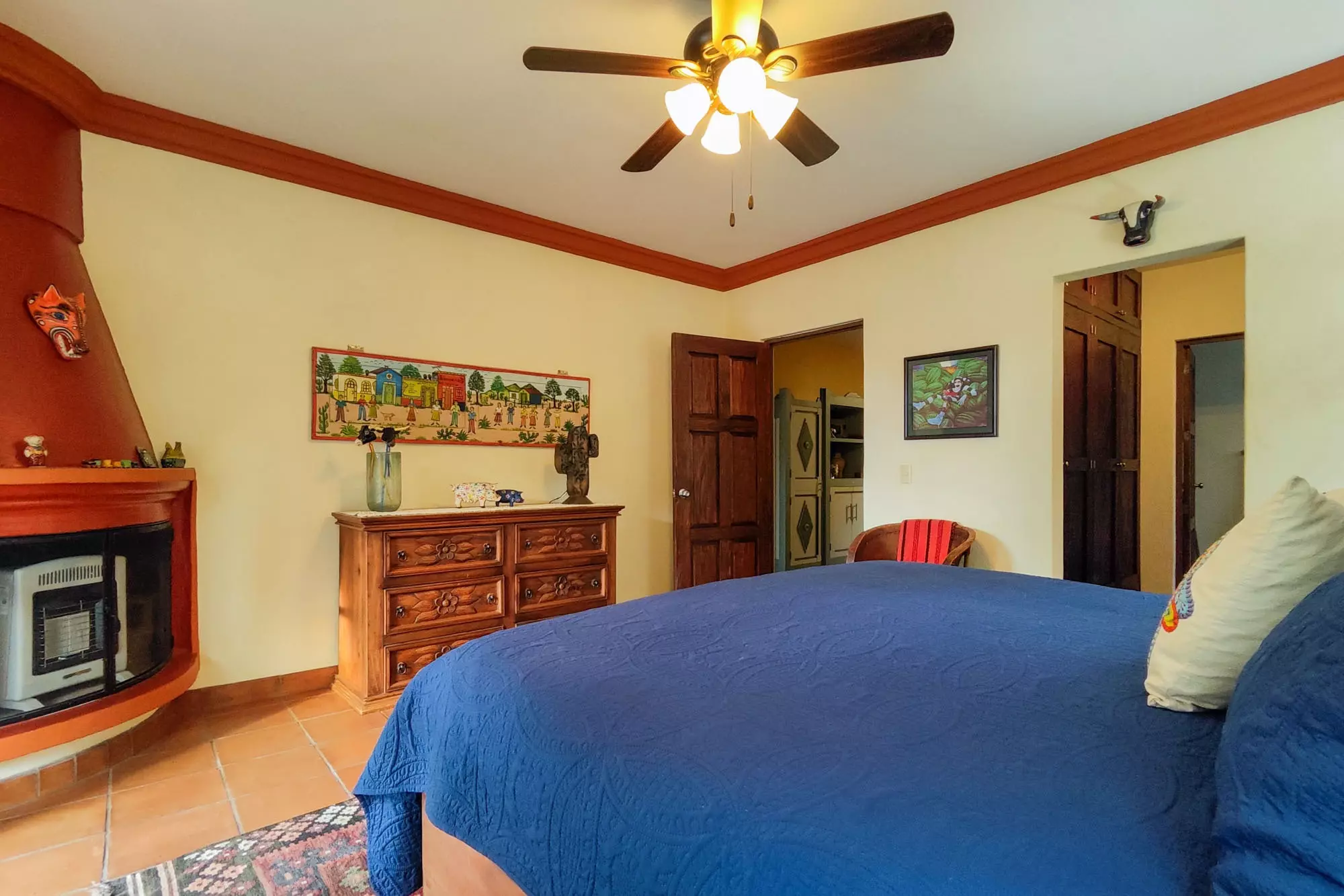 Casa Colina — Balcones, San Miguel de Allende — photo 14 — vibrant master suite with authentic character