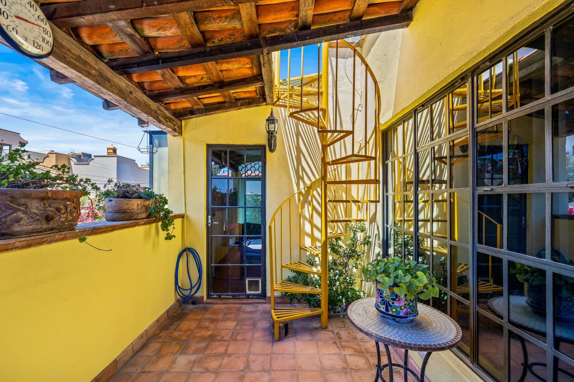 Casa Eclipse — La Lejona, San Miguel de Allende — photo 25 — sunlit colonial terrace with authentic charm