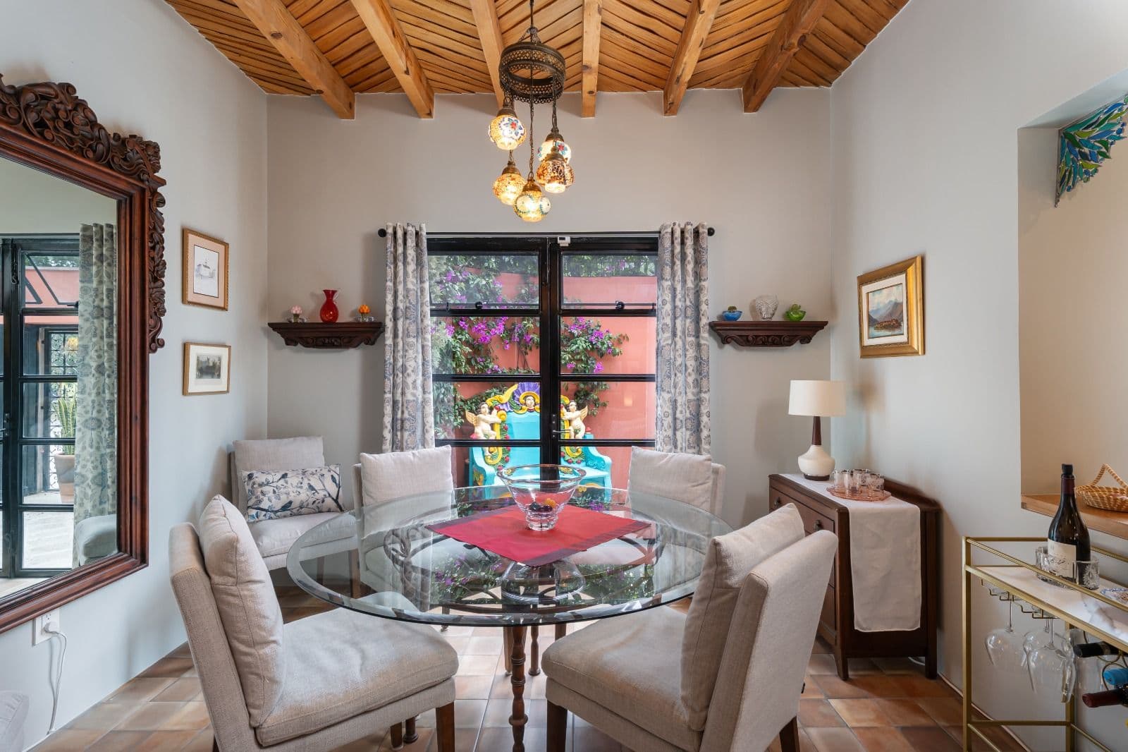 Casa Picaflores — Guadalupe, San Miguel de Allende — photo 20 — elegant colonial living with vibrant courtyard views