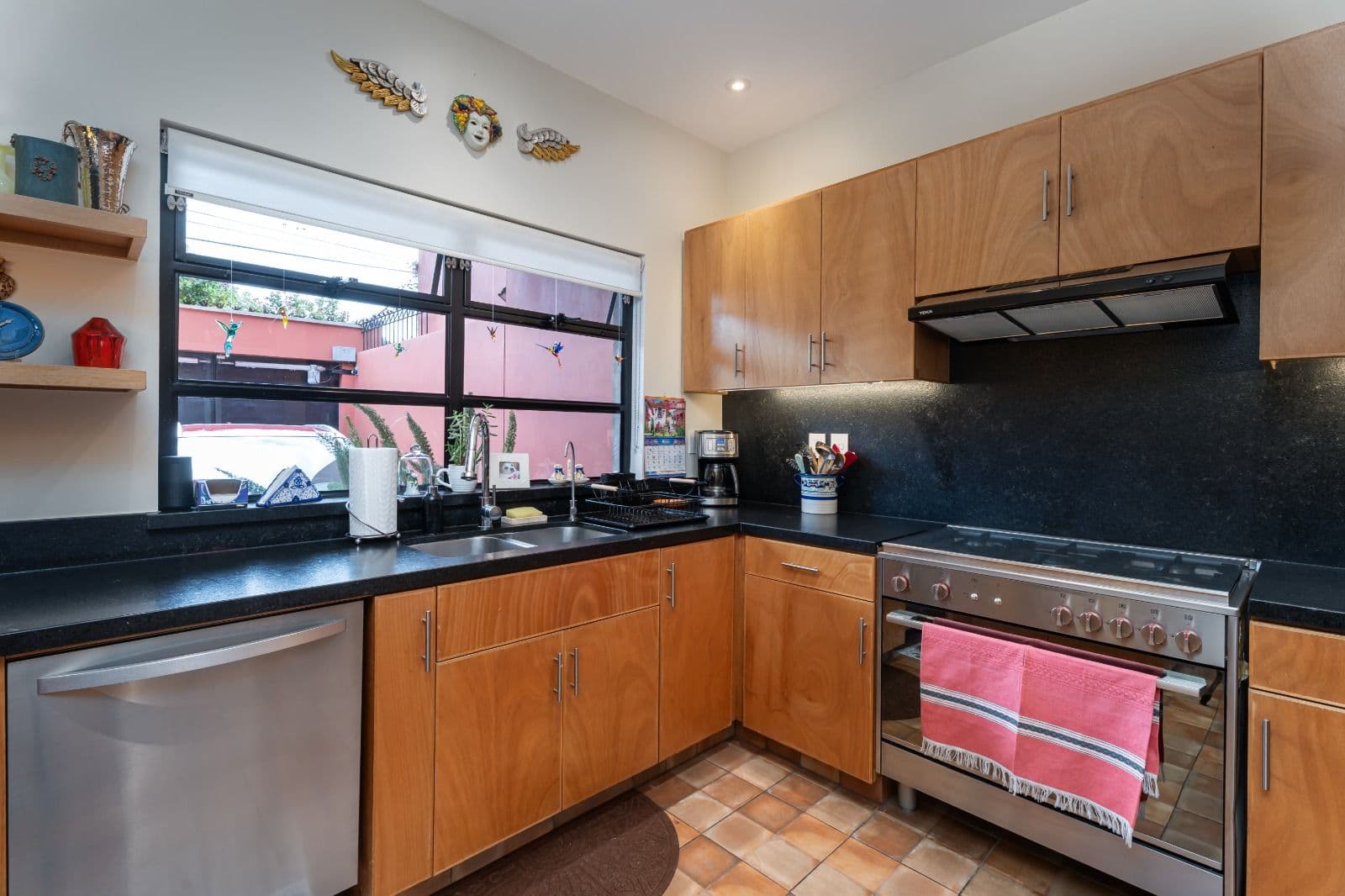 Casa Picaflores — Guadalupe, San Miguel de Allende — photo 9 — modern chef's kitchen with courtyard views