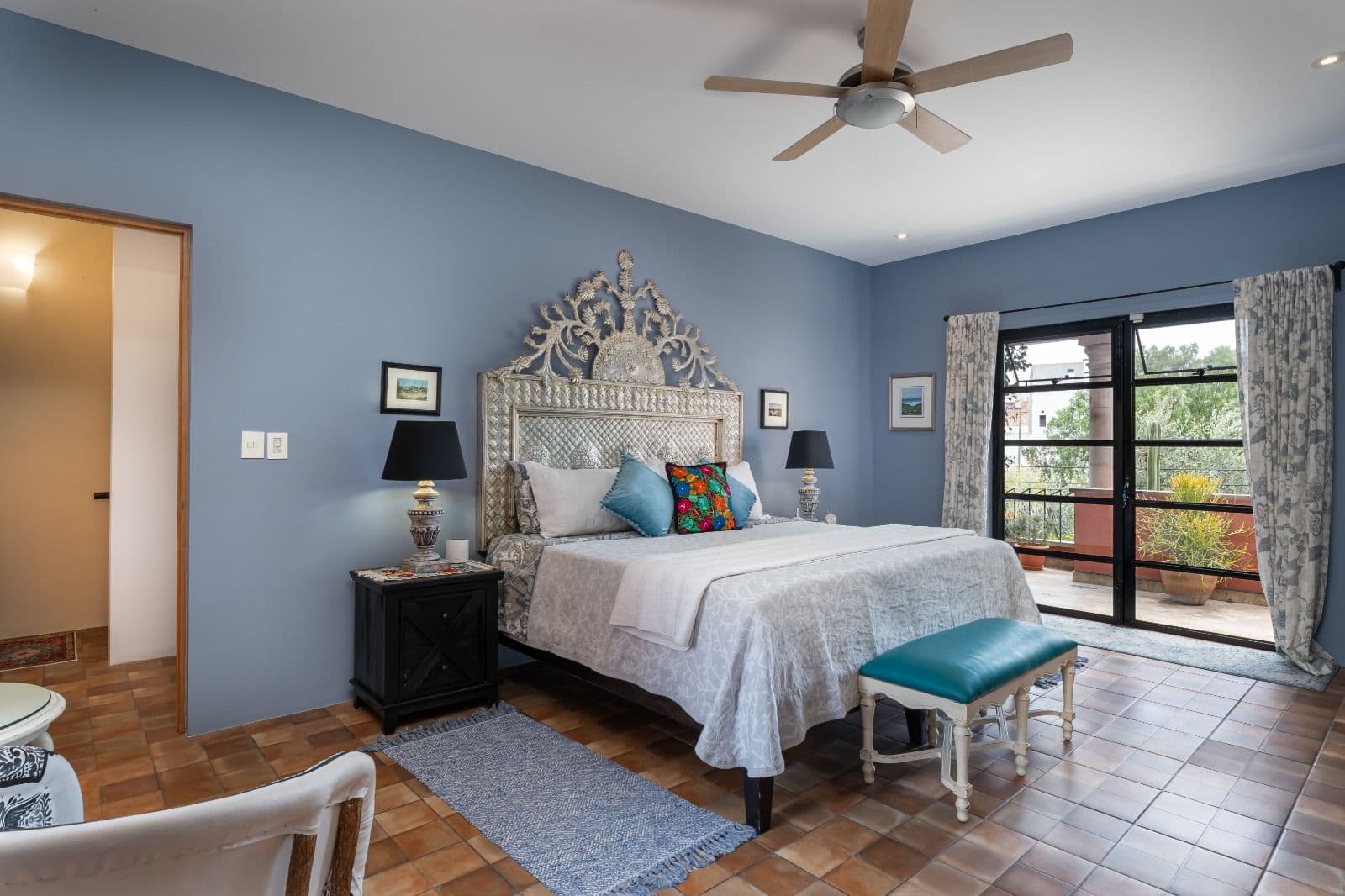 Casa Picaflores — Guadalupe, San Miguel de Allende — photo 24 — serene master suite, garden views