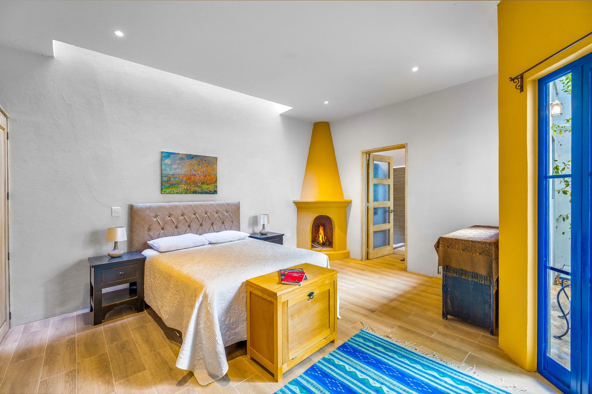 Casa del Agua — Atascadero (Arcos de San Miguel), San Miguel de Allende — photo 13 — luminous master suite, vibrant artisanal charm