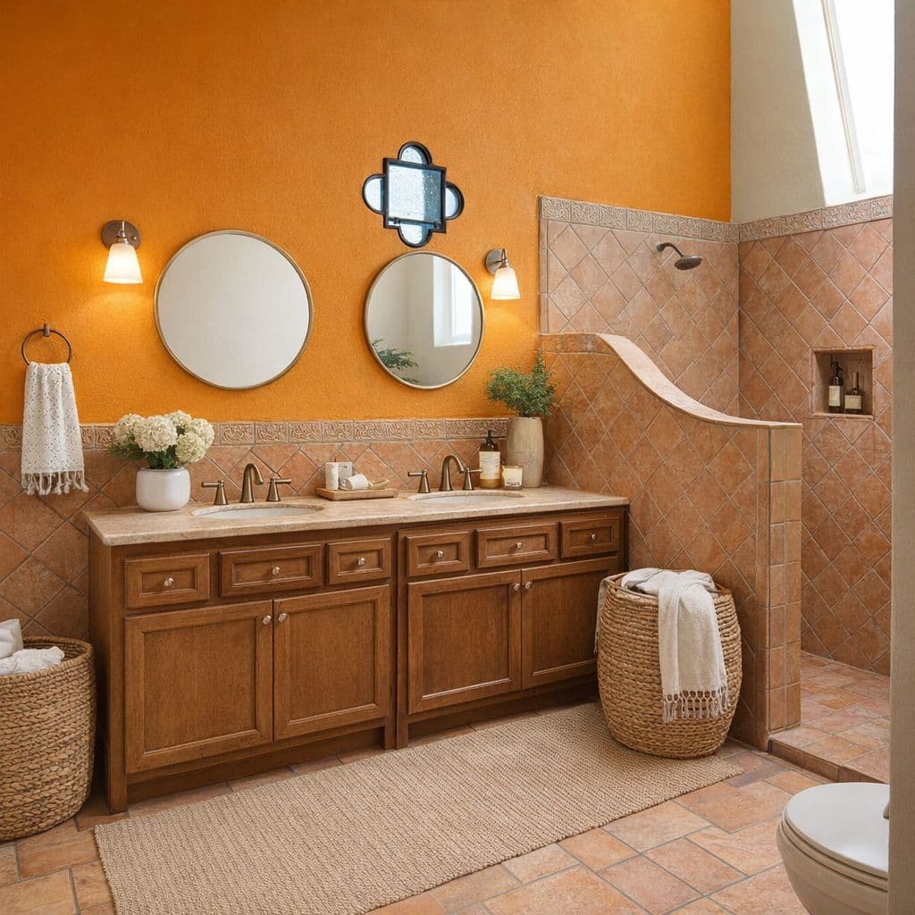 Casa La Lomita — La Lomita, San Miguel de Allende — photo 17 — warm colonial-style spa bathroom