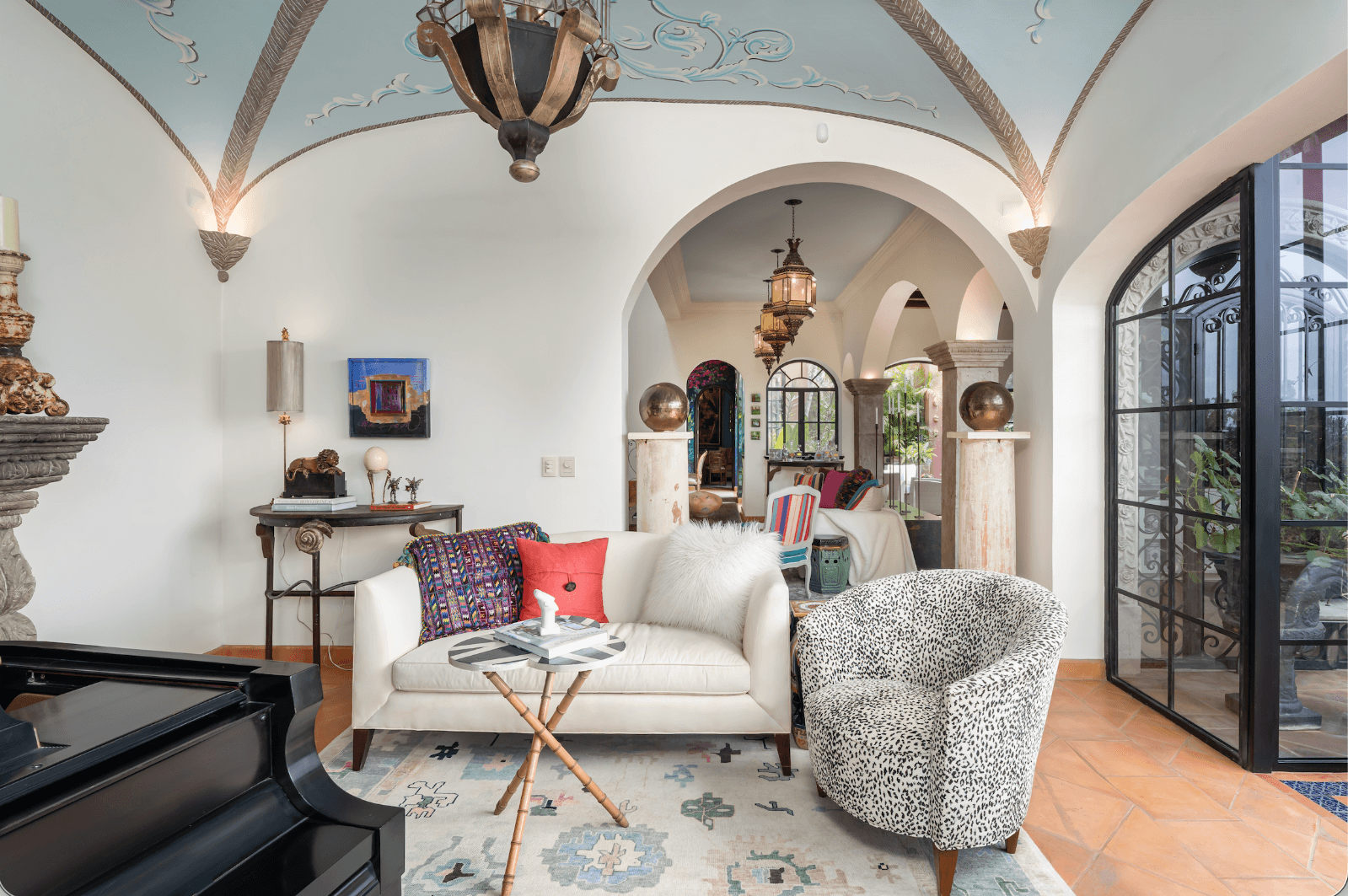 Casa del Arroyo — Ojo de Agua, San Miguel de Allende — photo 3 — elegant arched living room, timeless charm