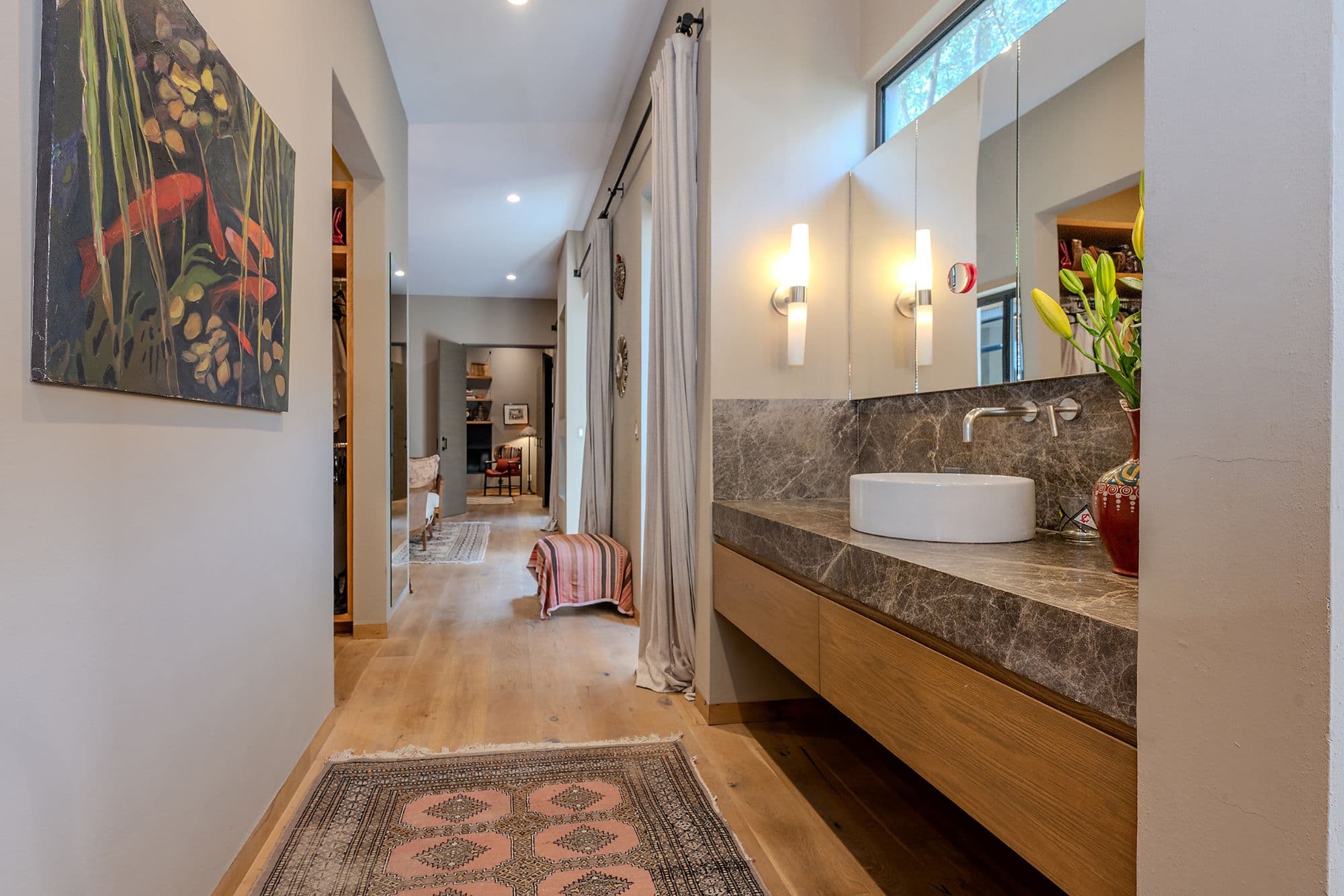 Casa Pirules — Centro, San Miguel de Allende — photo 17 — contemporary spa-inspired primary bath