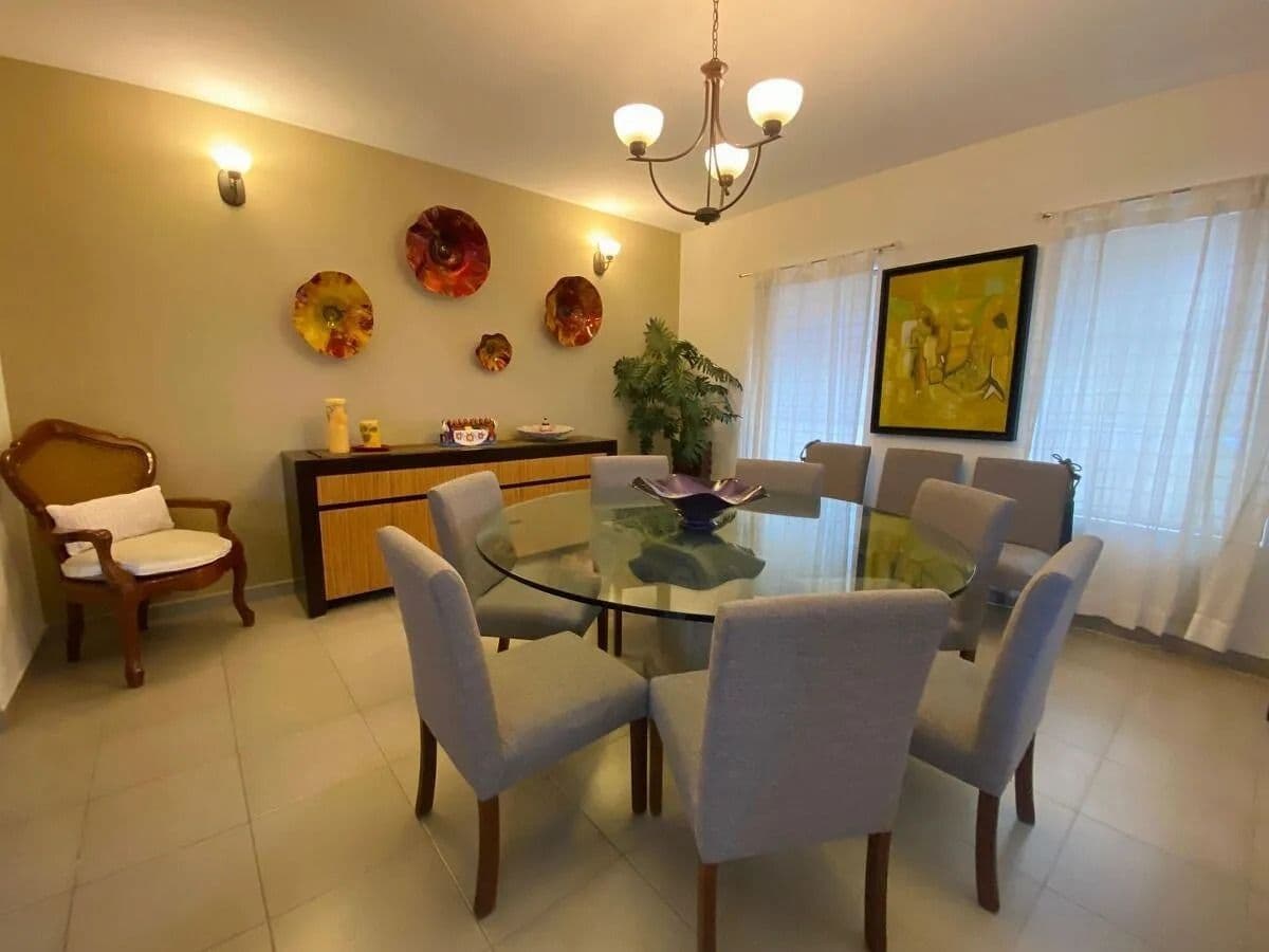 Casa Magenta — El Paraiso, San Miguel de Allende — photo 19 — elegant dining room, sunlit sophistication