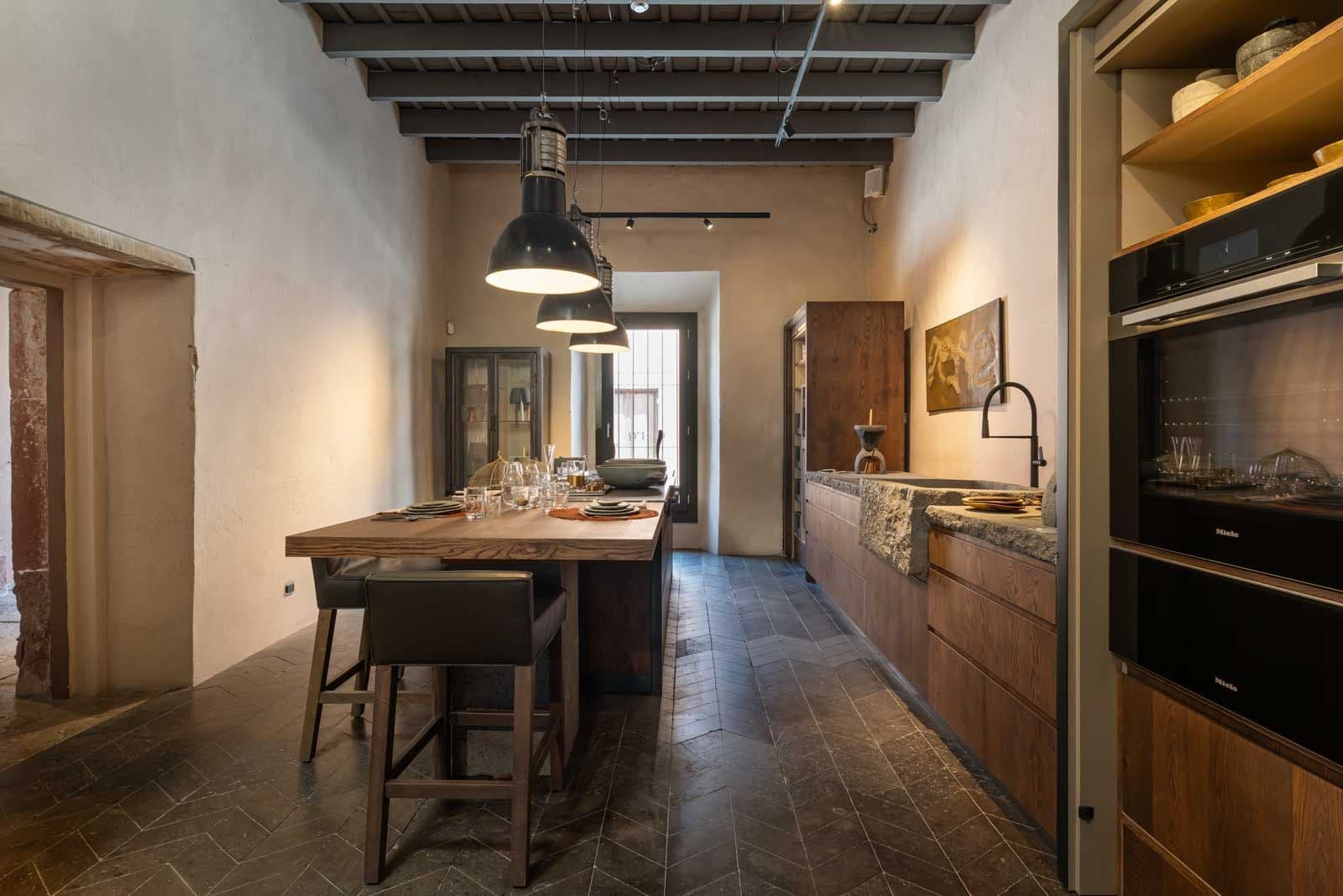 Casa Umbral — Centro, San Miguel de Allende — photo 11 — sophisticated open kitchen, warm rustic elegance