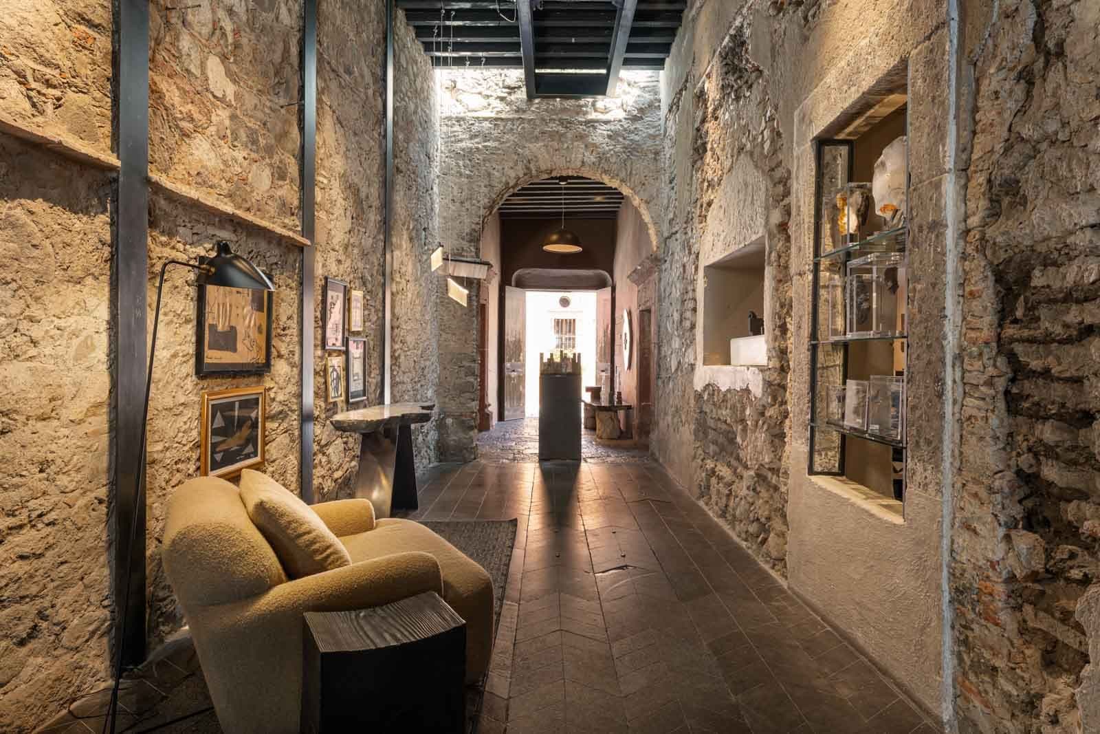 Casa Umbral — Centro, San Miguel de Allende — photo 4 — rustic stone gallery with soaring arches