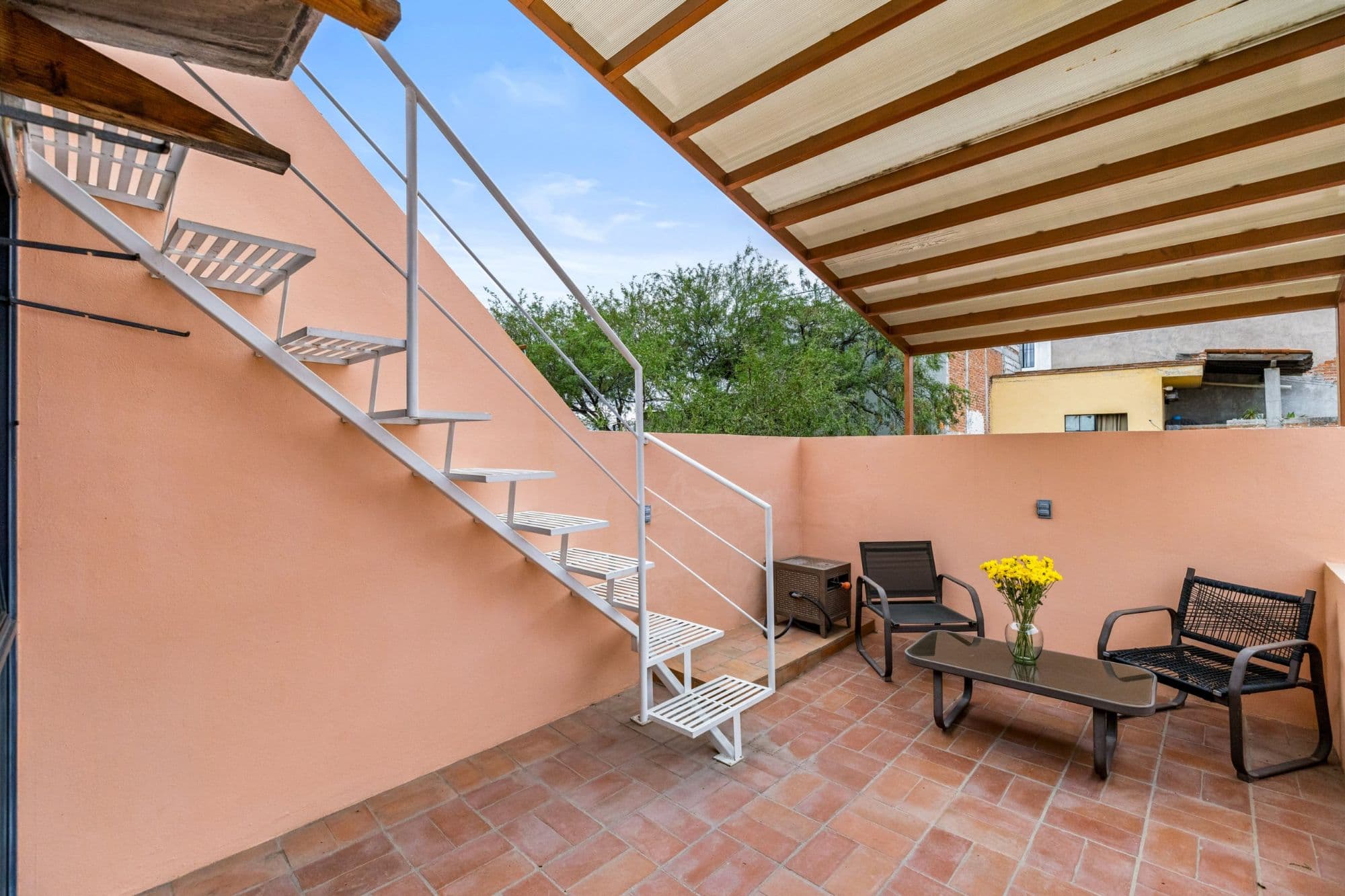 Casa la Luz — San Antonio, San Miguel de Allende — photo 8 — serene rooftop terrace, authentic mexican charm