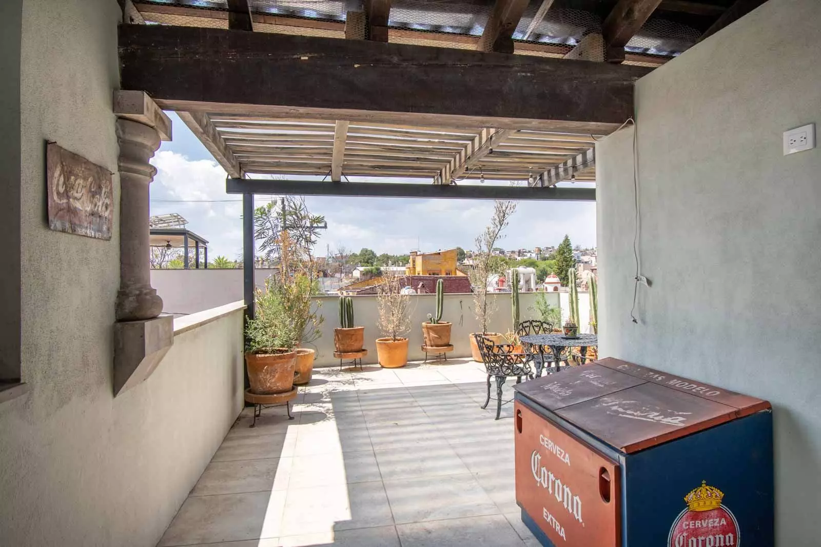 CASA OLIVO — Guadalupe, San Miguel de Allende — photo 16 — rooftop terrace with panoramic city views