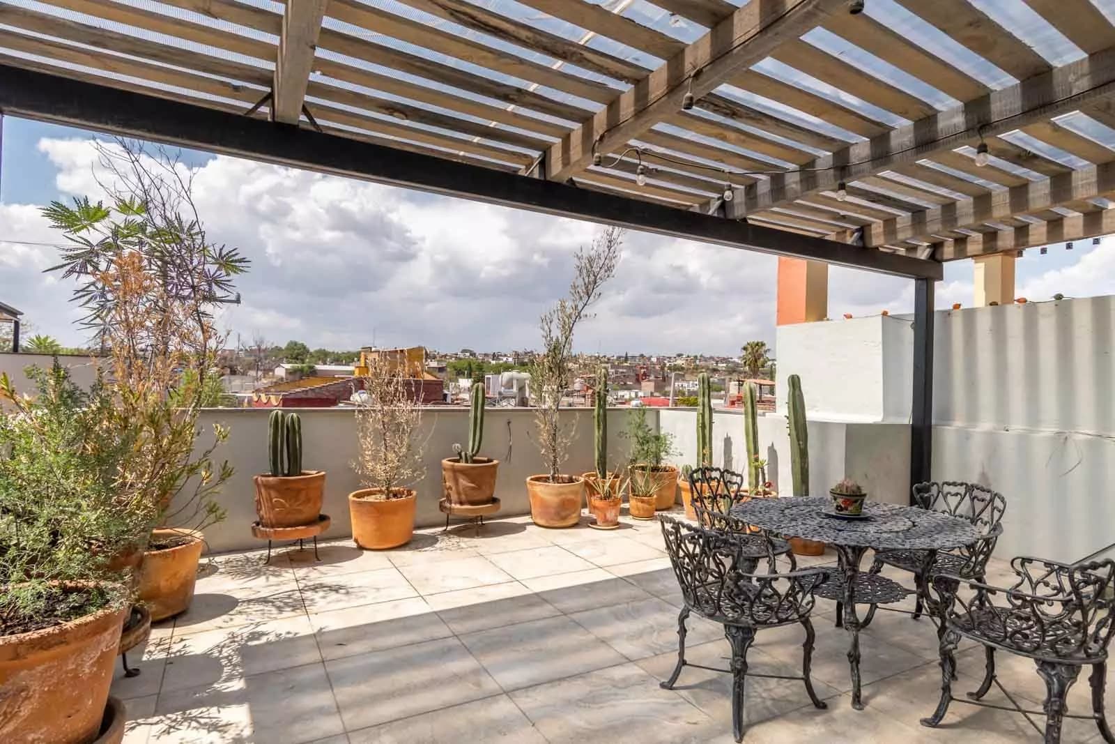 CASA OLIVO — Guadalupe, San Miguel de Allende — photo 17 — elevated rooftop with panoramic city views