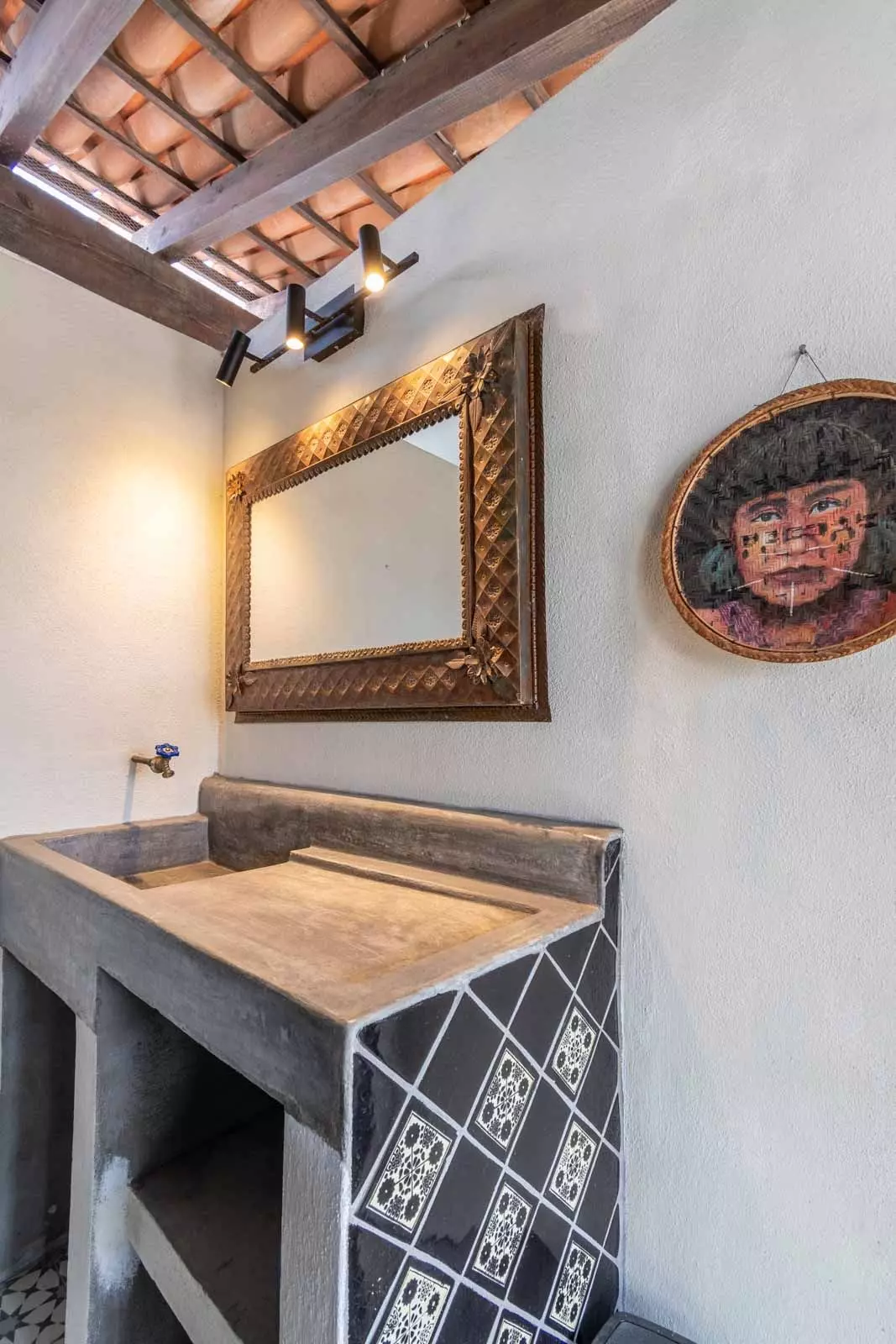 CASA OLIVO — Guadalupe, San Miguel de Allende — photo 20 — artisanal bathroom with rustic charm