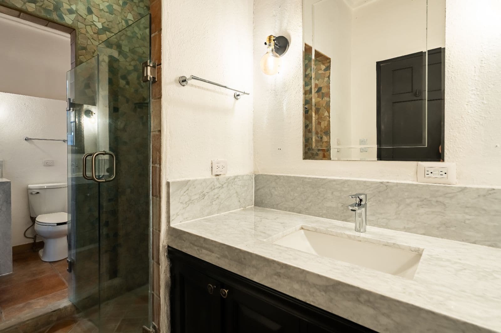 Casa Shangri-La — Centro, San Miguel de Allende — photo 13 — contemporary marble spa bathroom elegance