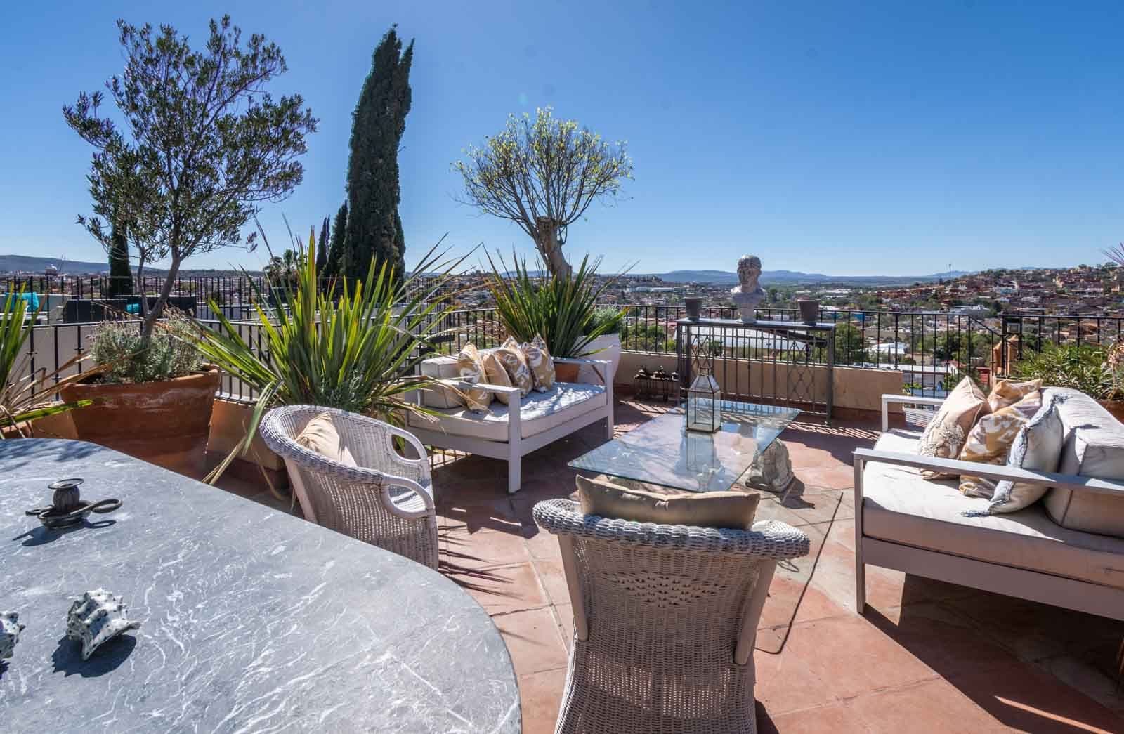 Casa Sol — Centro, San Miguel de Allende — photo 18 — panoramic rooftop terrace, breathtaking vistas