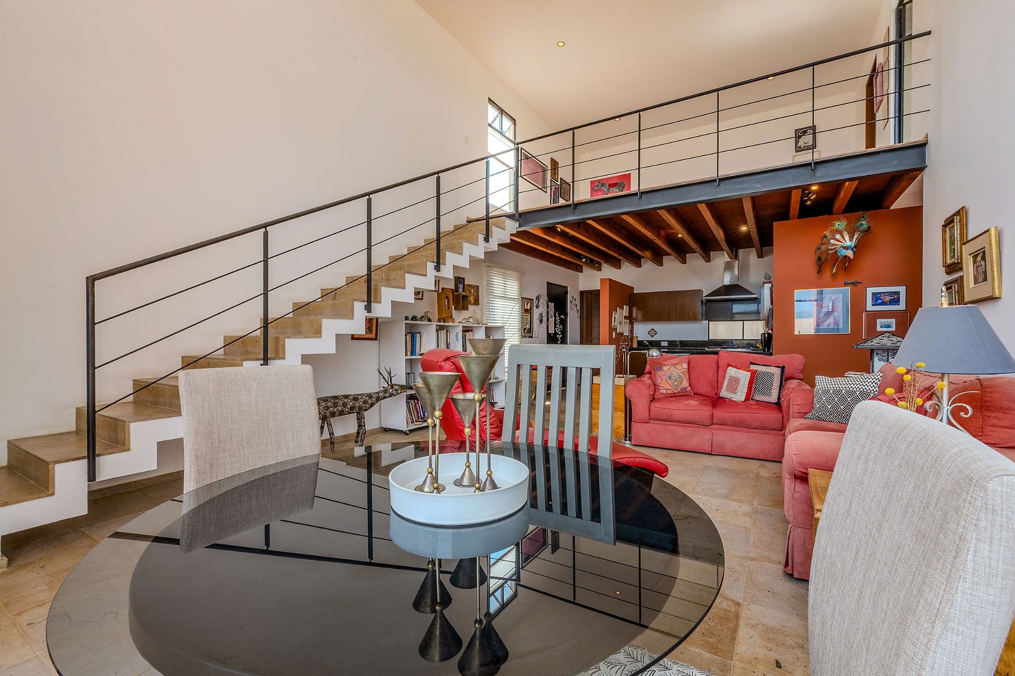 Casa Adrian — San Antonio, San Miguel de Allende — photo 7 — contemporary loft with soaring ceilings