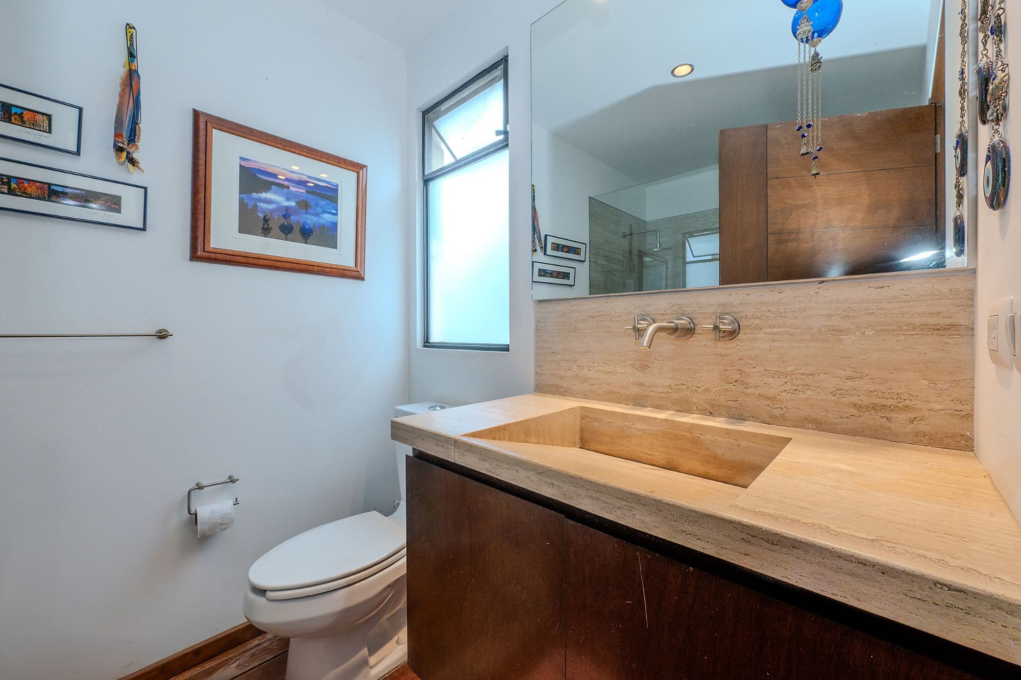Casa Adrian — San Antonio, San Miguel de Allende — photo 21 — artisan wood vanity, spa-inspired elegance