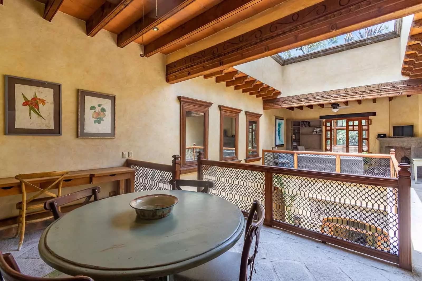 Casa la Perla — Ojo de Agua, San Miguel de Allende — photo 15 — soaring beams, rustic elegance, light-filled vista