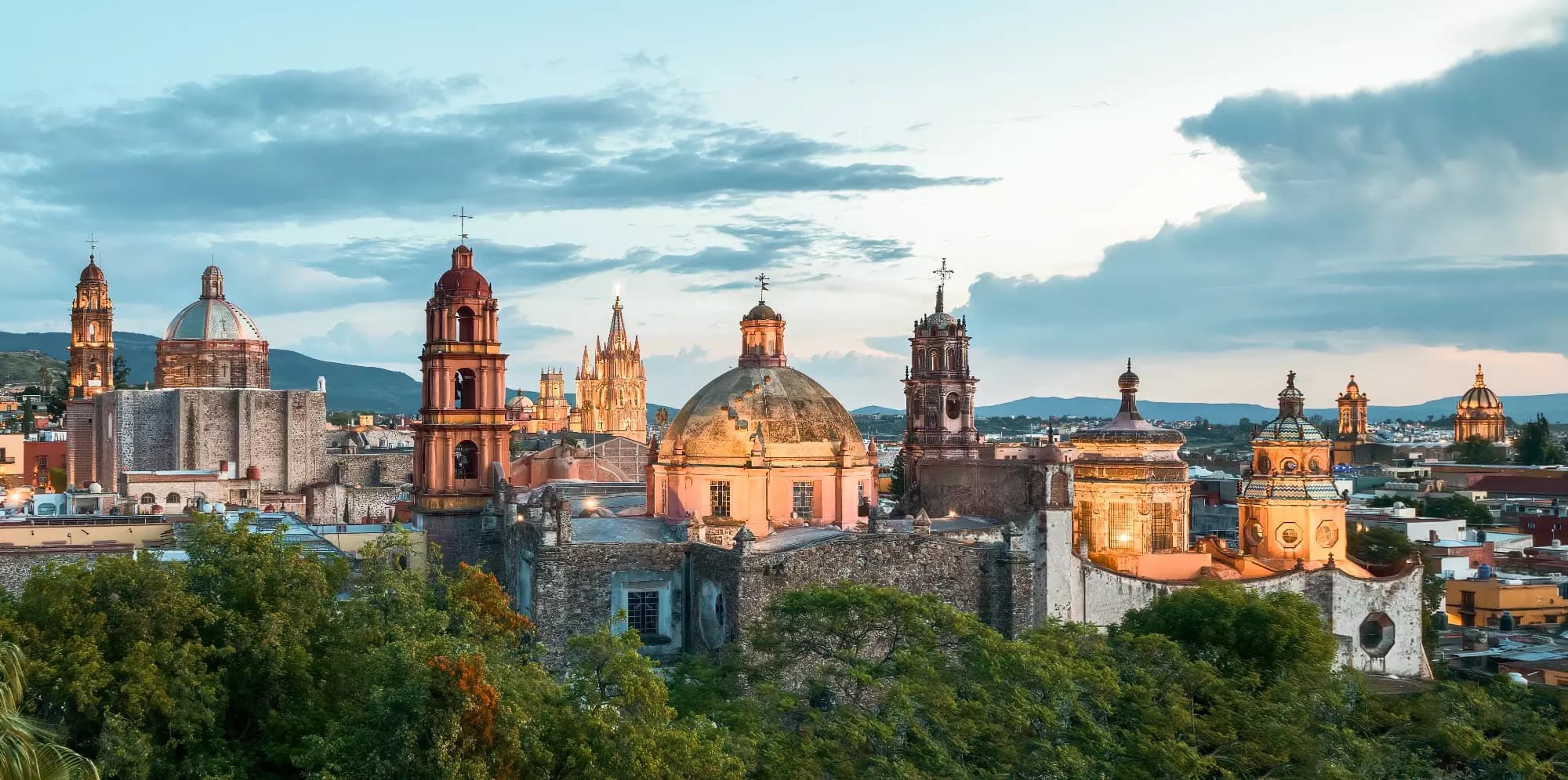ALVA lot 7 — El Obraje, San Miguel de Allende — photo 4 — enchanting colonial skyline, golden sunset views