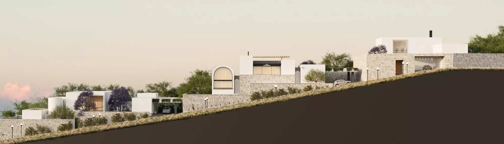ALVA lot 7 — El Obraje, San Miguel de Allende — photo 11 — terraced hilltop compound, architectural elegance