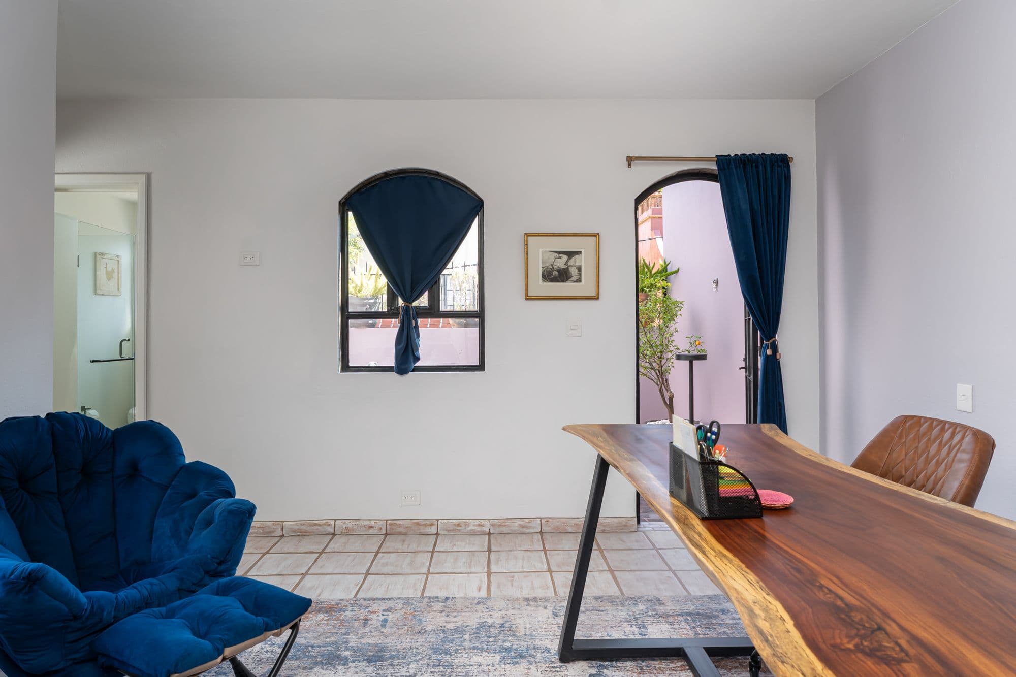 Casa Bruno — Guadalupe, San Miguel de Allende — photo 30 — contemporary living space, azure elegance