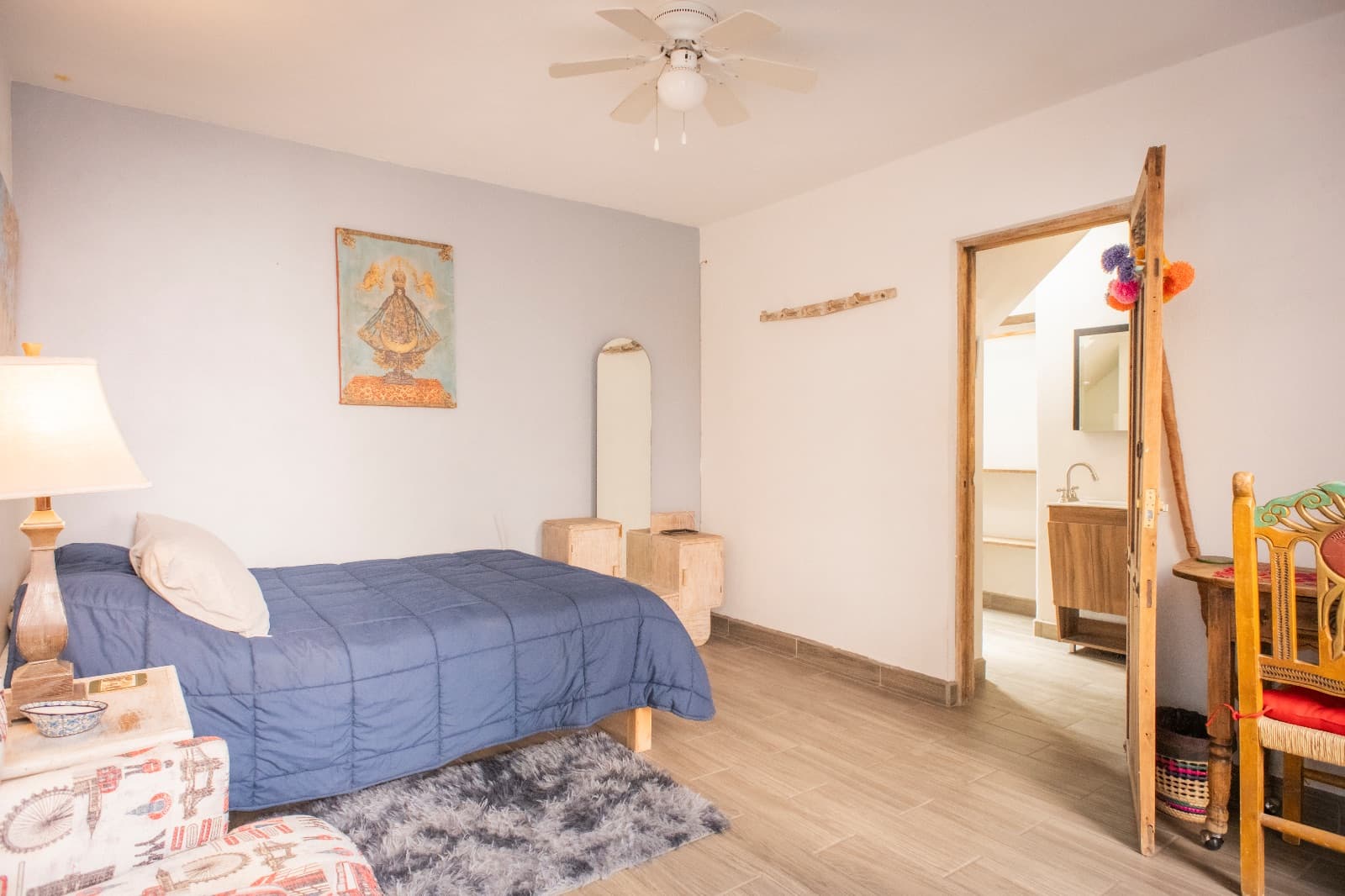 The Nest — San Antonio, San Miguel de Allende — photo 6 — serene primary suite, rustic wood charm