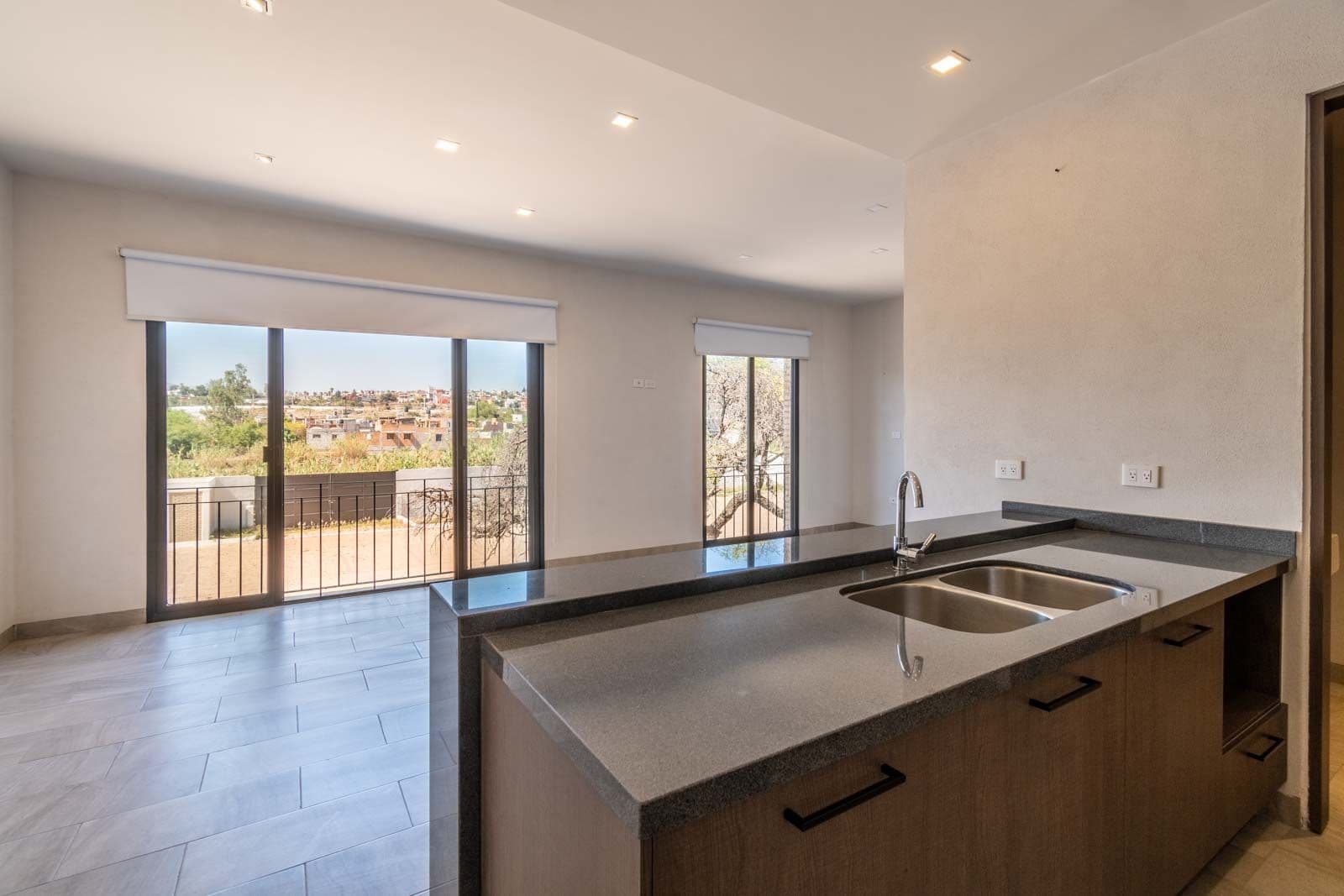 La Estación Studio — Centro, San Miguel de Allende — photo 4 — contemporary kitchen with expansive valley views