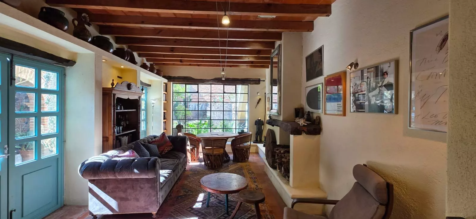 Casa Farolito — Guadalupe, San Miguel de Allende — photo 18 — rustic-chic living with soaring beams