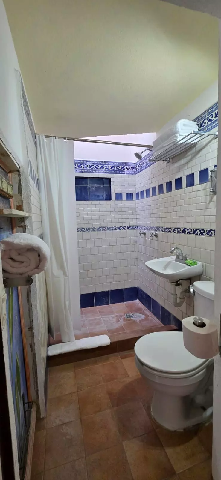 Casa Farolito — Guadalupe, San Miguel de Allende — photo 7 — charming traditional bathroom with authentic tilework