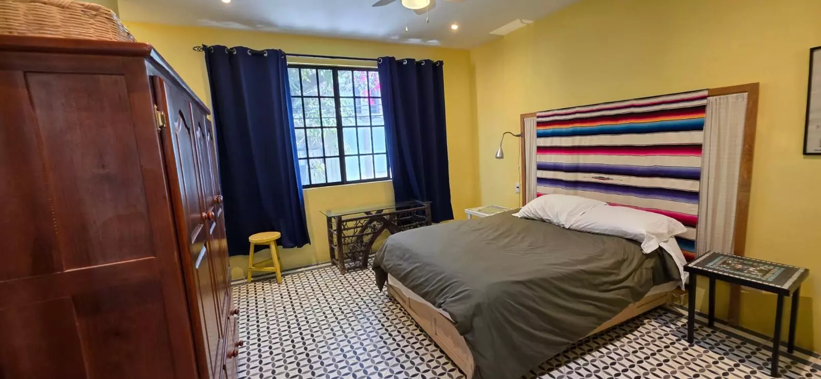 Casa Farolito — Guadalupe, San Miguel de Allende — photo 3 — vibrant, light-filled master bedroom retreat