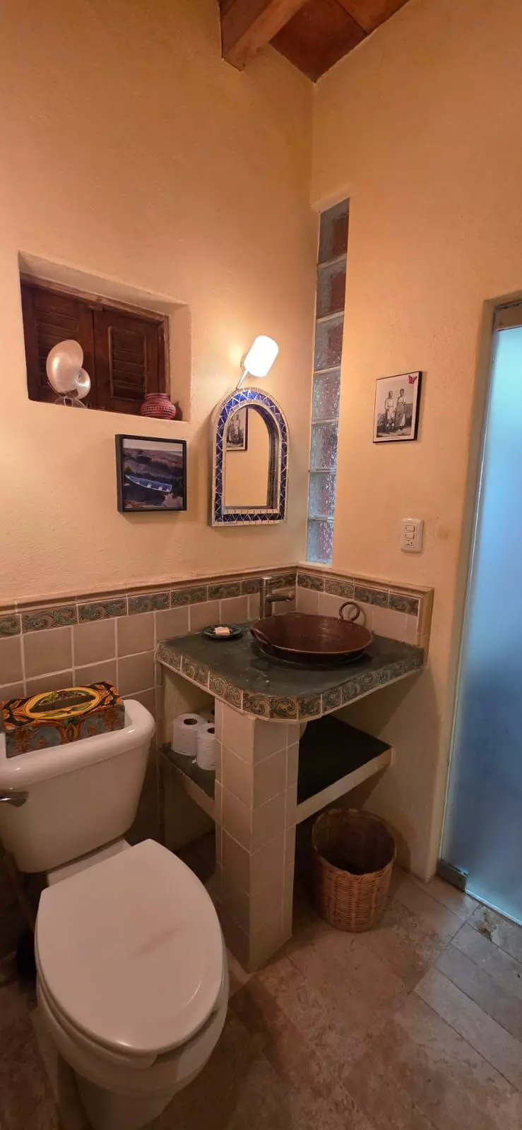 Casa Farolito — Guadalupe, San Miguel de Allende — photo 9 — charming traditional mexican bathroom elegance